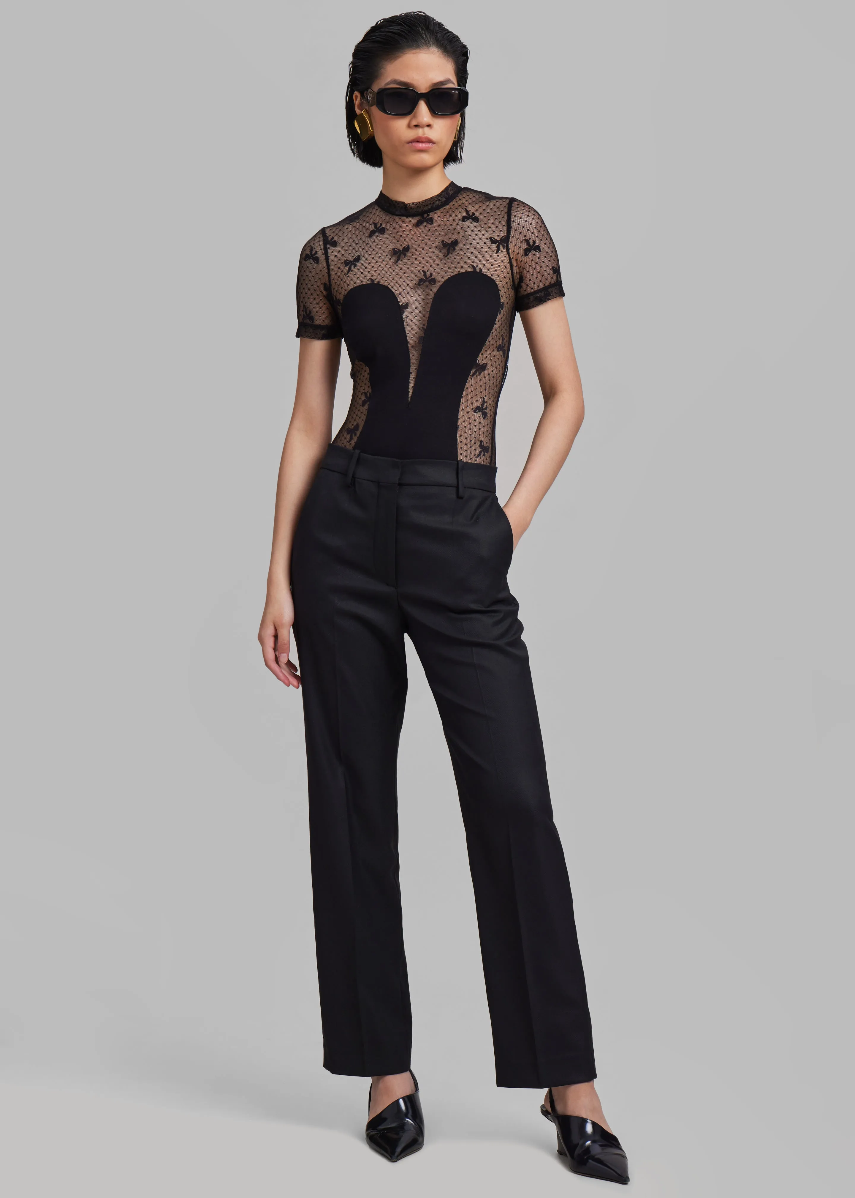ROTATE Contrast Bodysuit - Black sold by Frankie Shop product image thumbnail 3