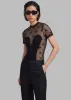 ROTATE Contrast Bodysuit - Black sold by Frankie Shop
