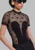ROTATE Contrast Bodysuit - Black sold by Frankie Shop