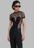 ROTATE Contrast Bodysuit - Black sold by Frankie Shop