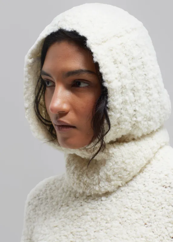 Thyra Boucle Balaclava - Cream sold by Frankie Shop