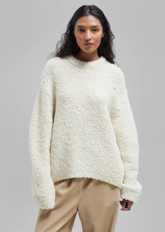 Vilo Boucle Sweater - Cream sold by Frankie Shop
