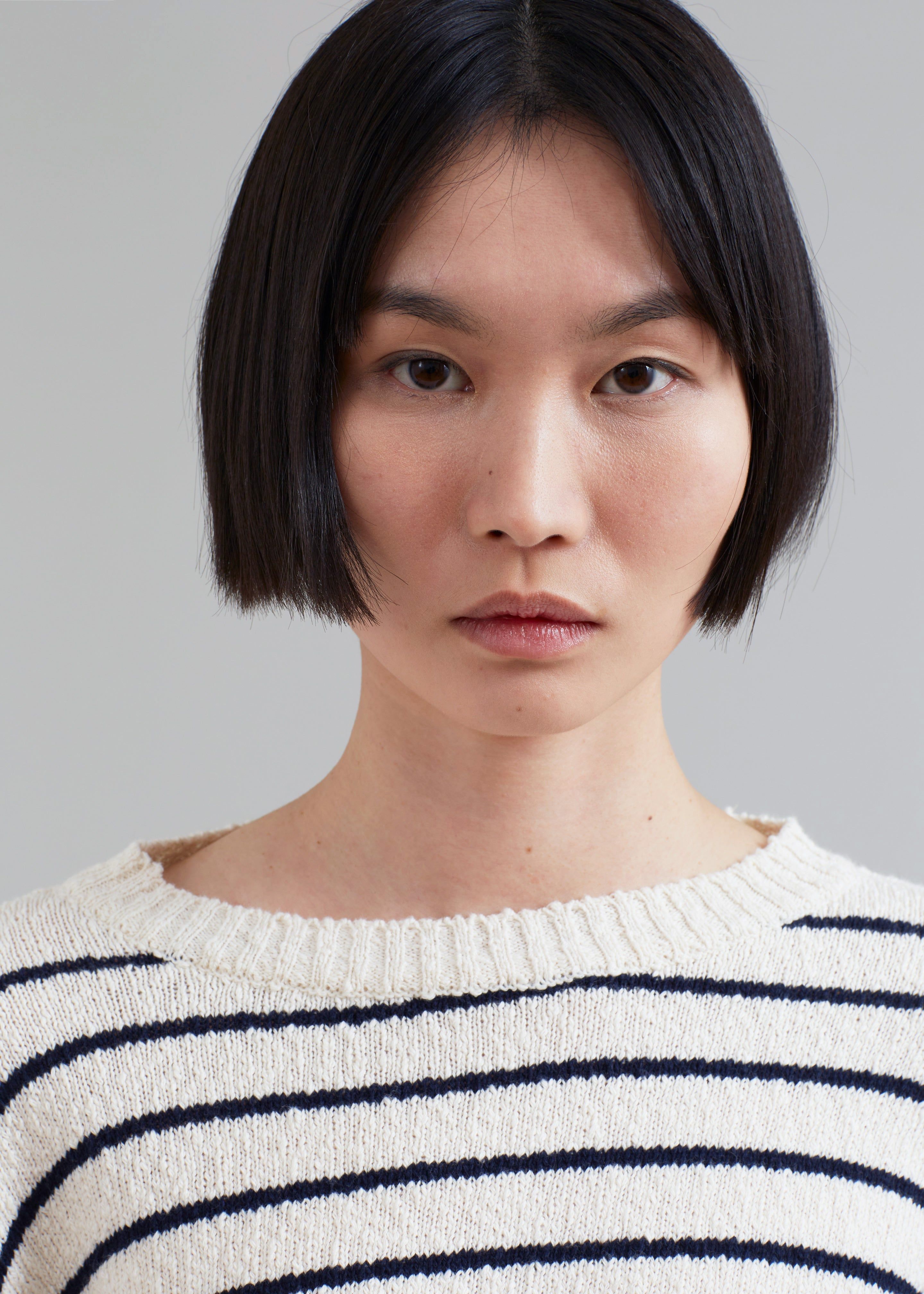 Iona Boatneck Cream Sweater - Navy Stripe sold by Frankie Shop product image thumbnail 5