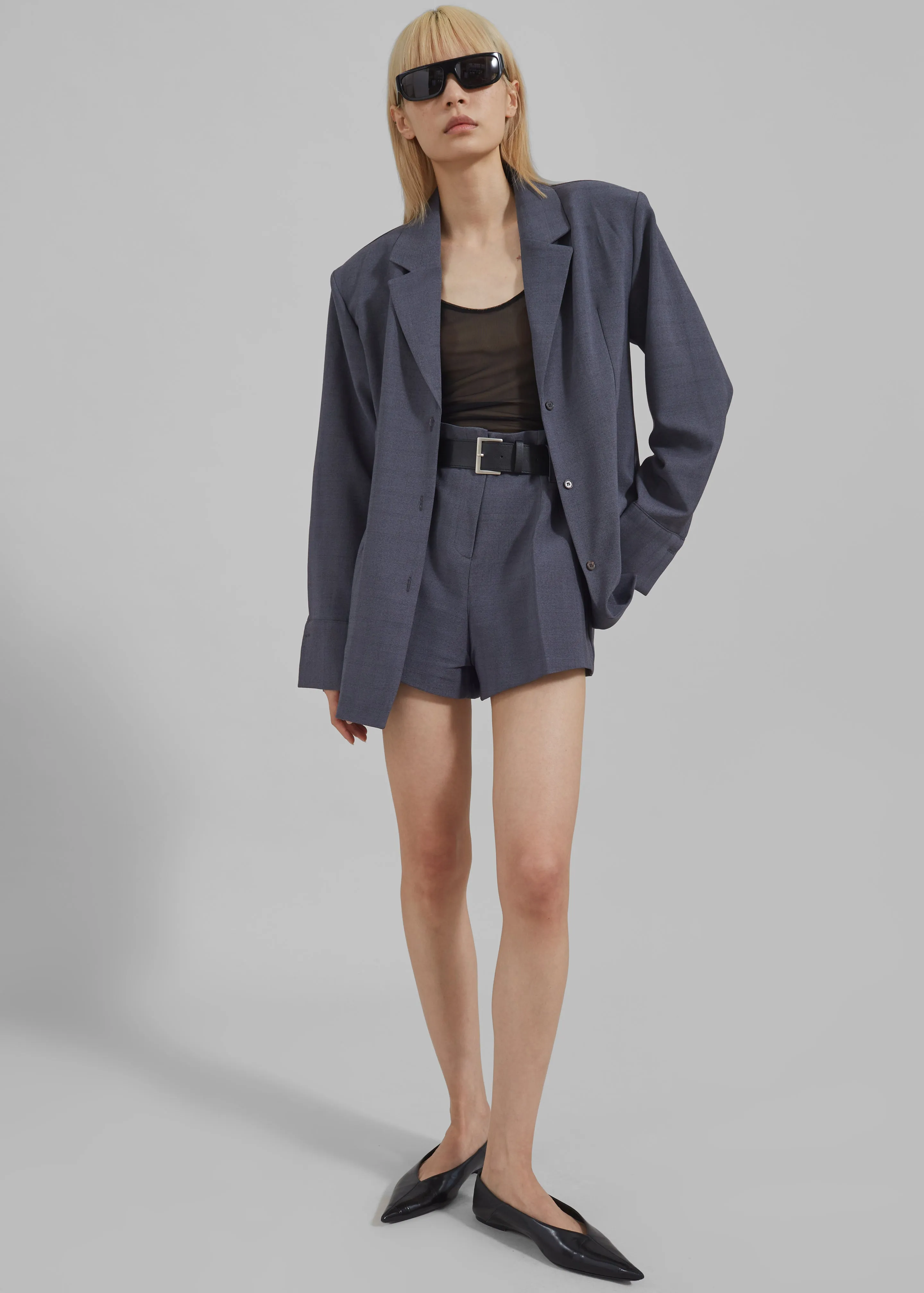 Chappell Padded Blazer - Grey sold by Frankie Shop