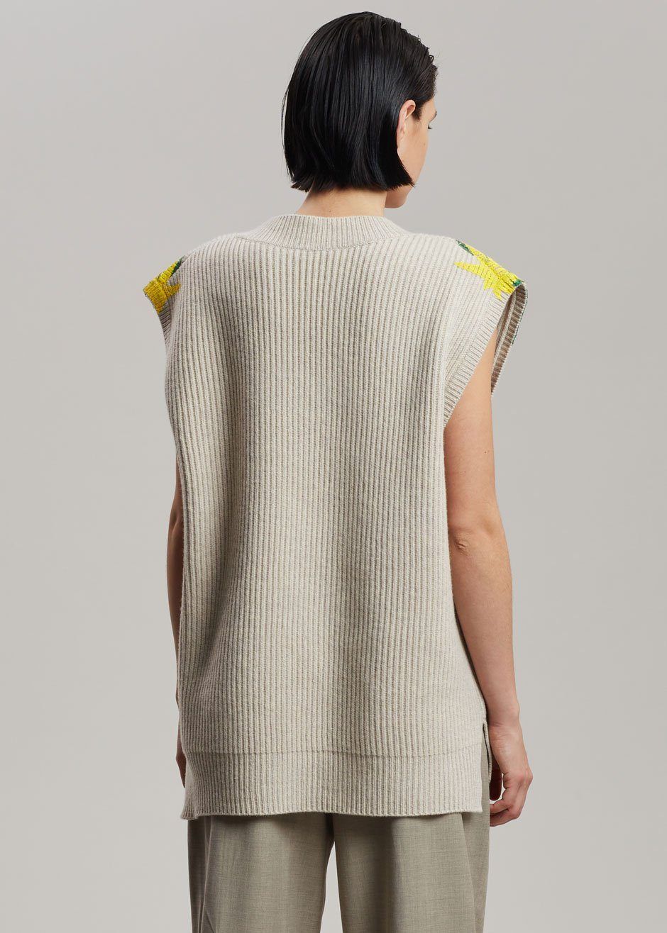 JW Anderson Strawberry V-Neck Vest - Natural/Green sold by Frankie Shop product image thumbnail 9