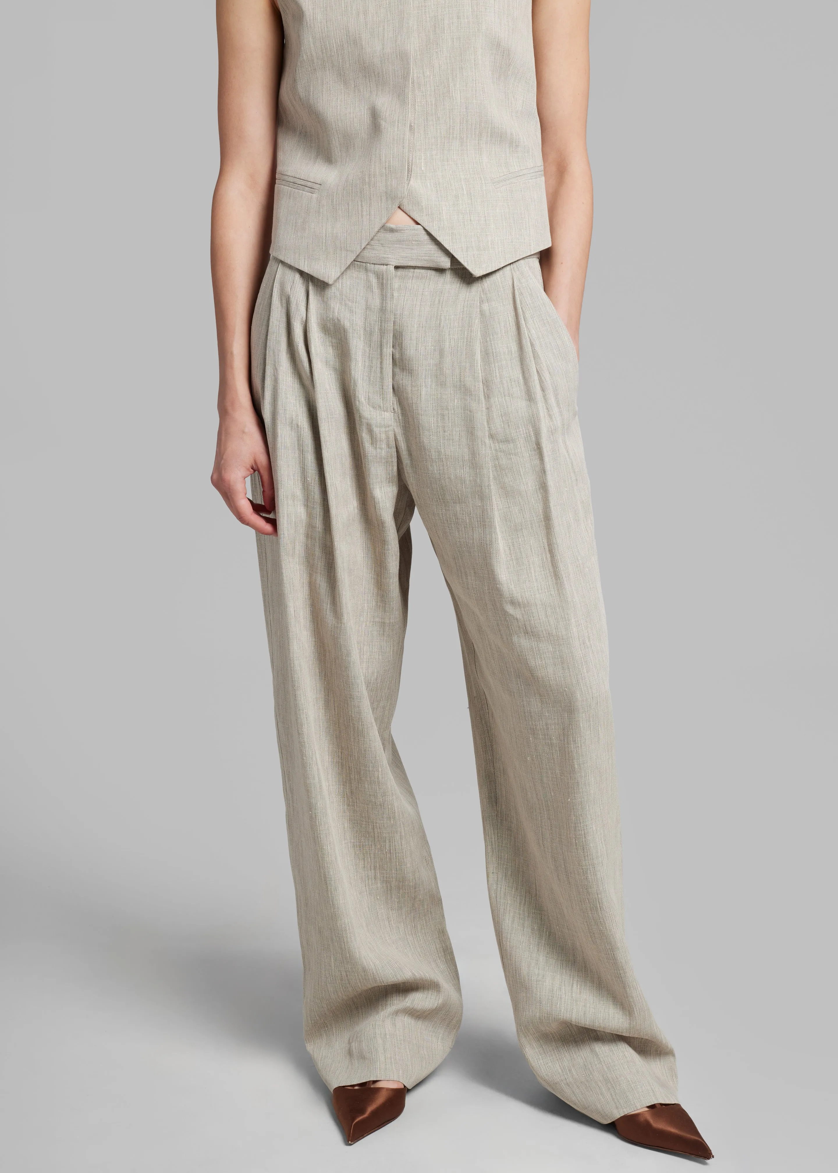 Esse Studios Bode Tailored Trousers - Asha Linen sold by Frankie Shop