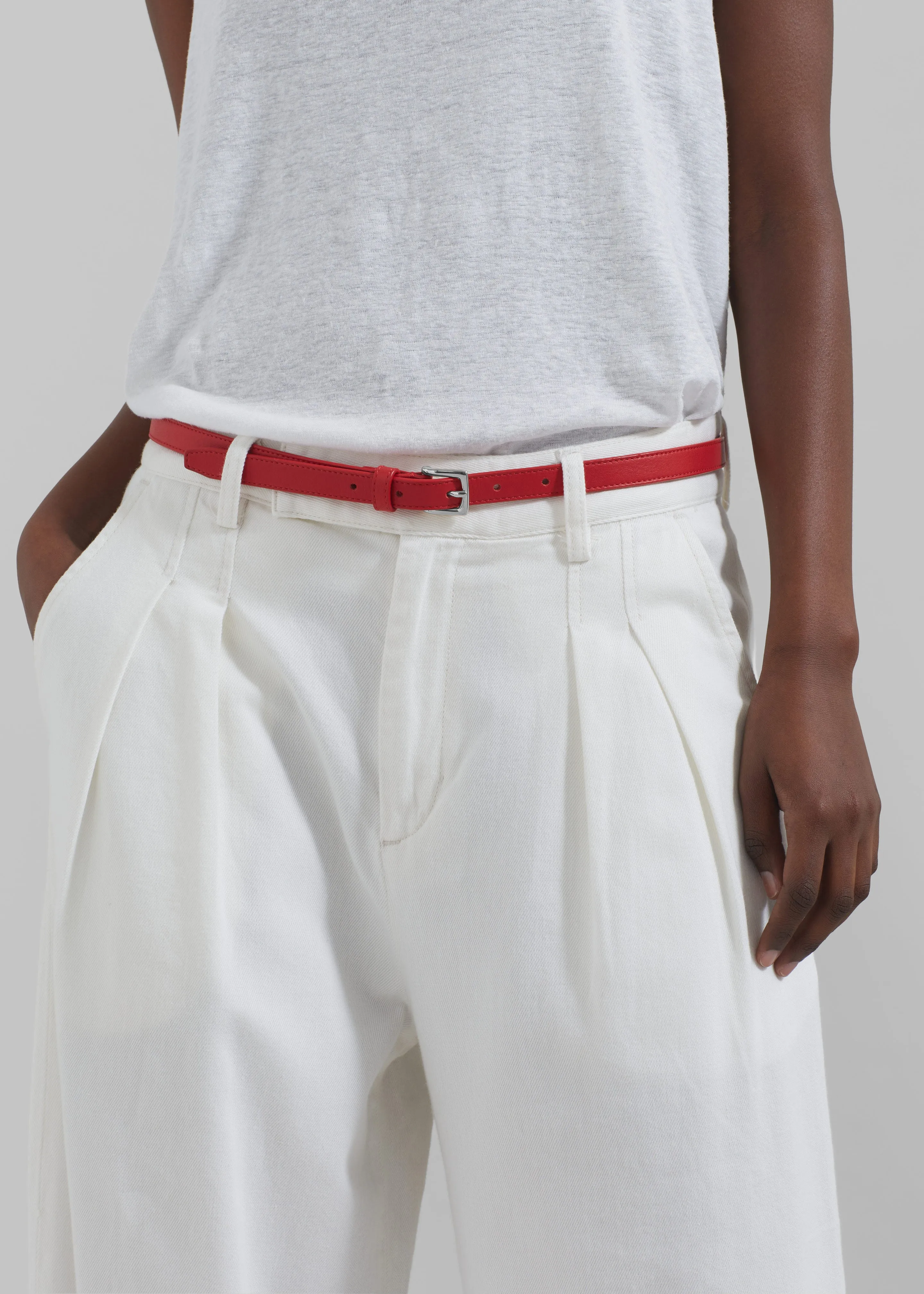 Jessie Leather Belt - Red sold by Frankie Shop product image thumbnail 3