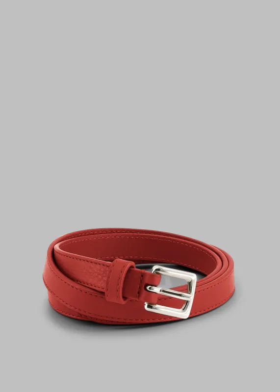 Jessie Leather Belt - Red made by Frankie Shop