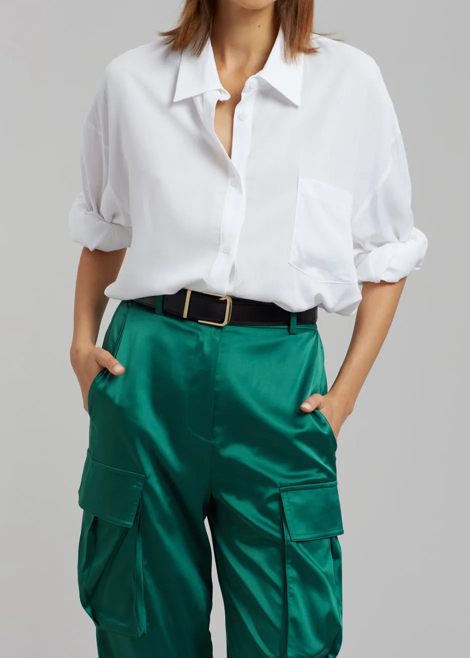 Lauren Silky Cargo Pants - Green sold by Frankie Shop product image thumbnail 3