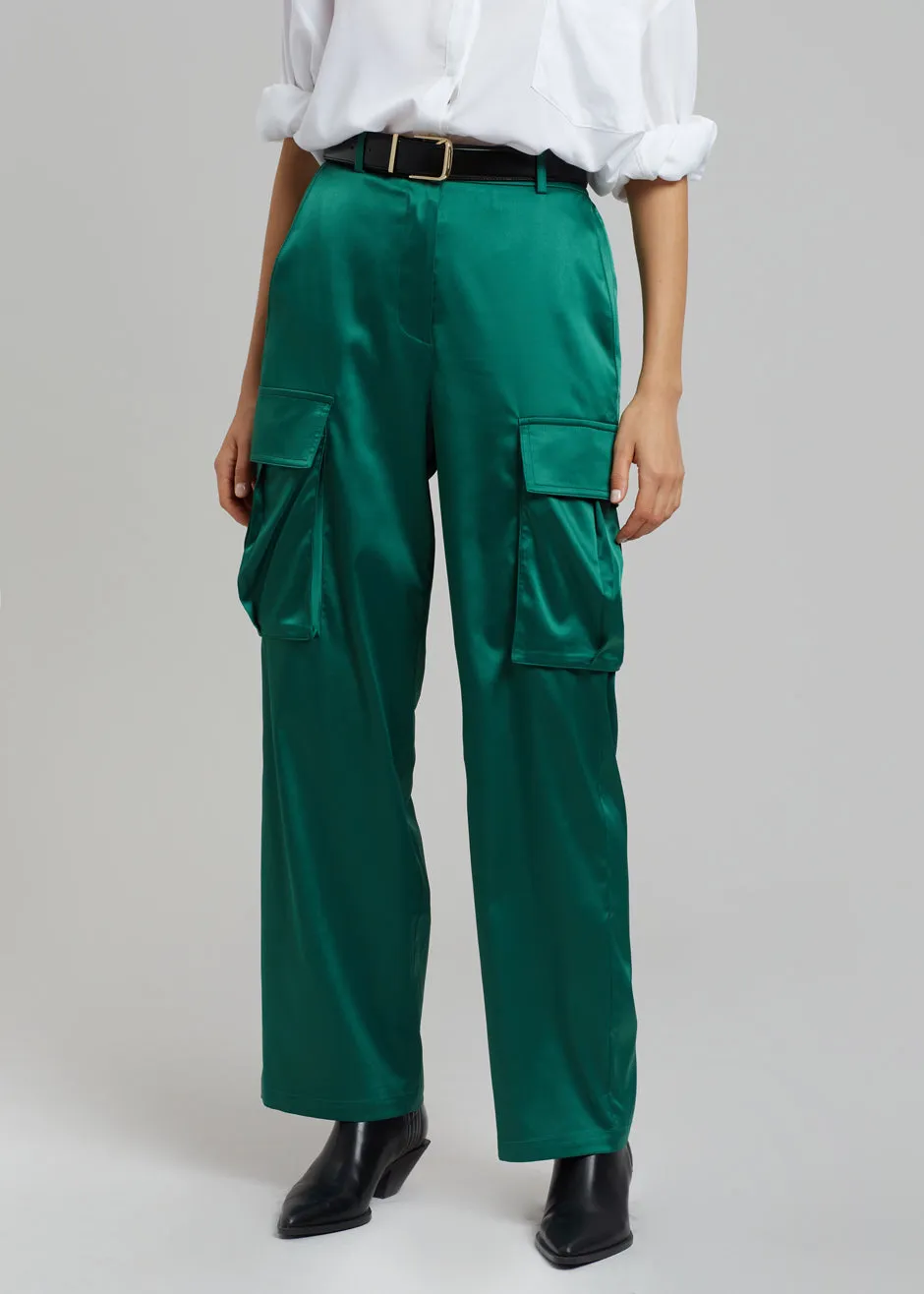 Lauren Silky Cargo Pants - Green sold by Frankie Shop product image thumbnail 5