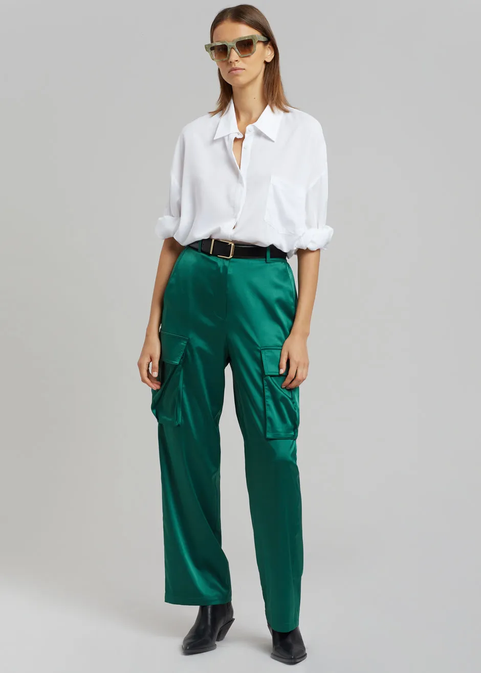 Lauren Silky Cargo Pants - Green sold by Frankie Shop product image thumbnail 2