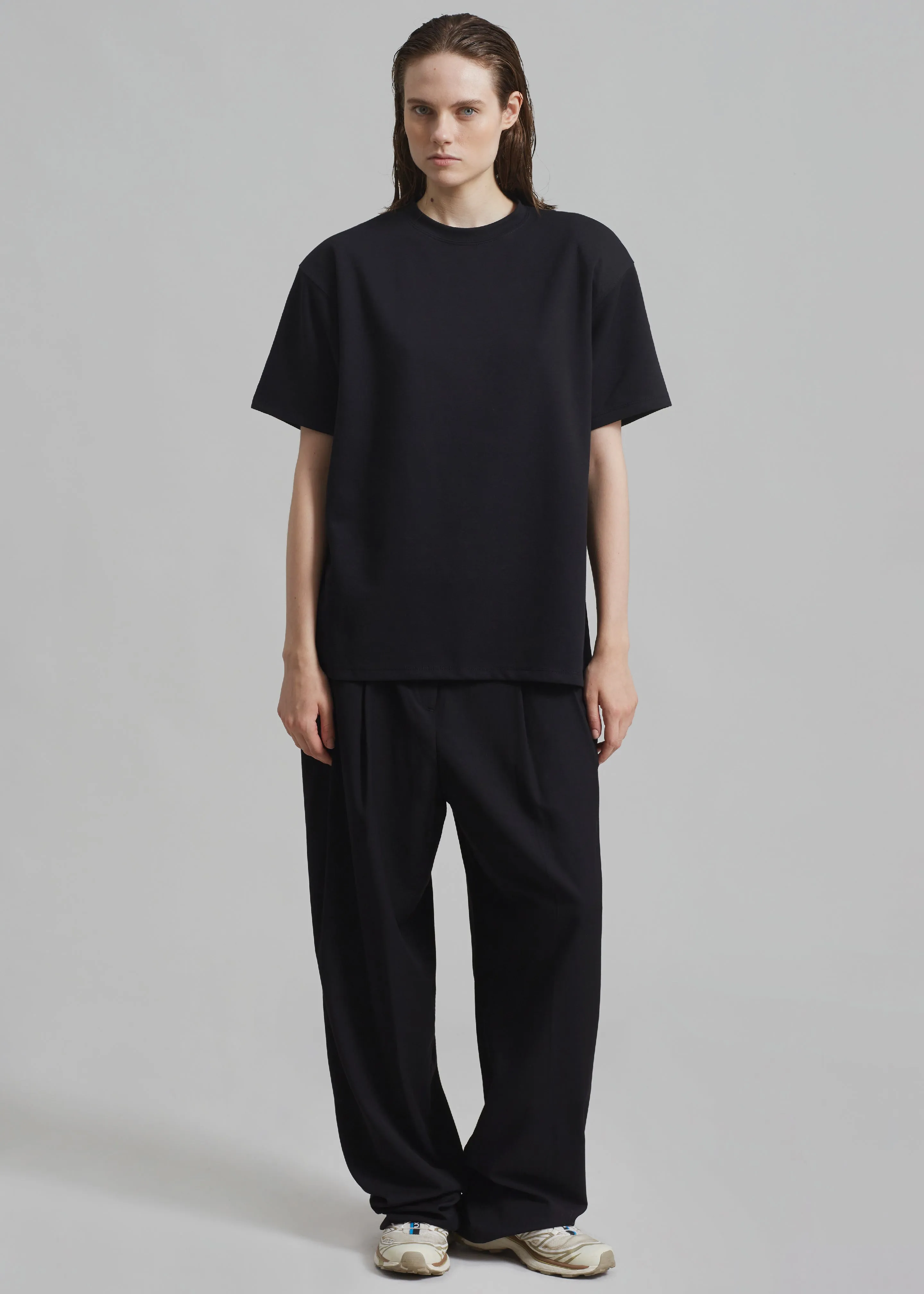 Rowen Padded Shoulder Tee - Black sold by Frankie Shop product image thumbnail 4