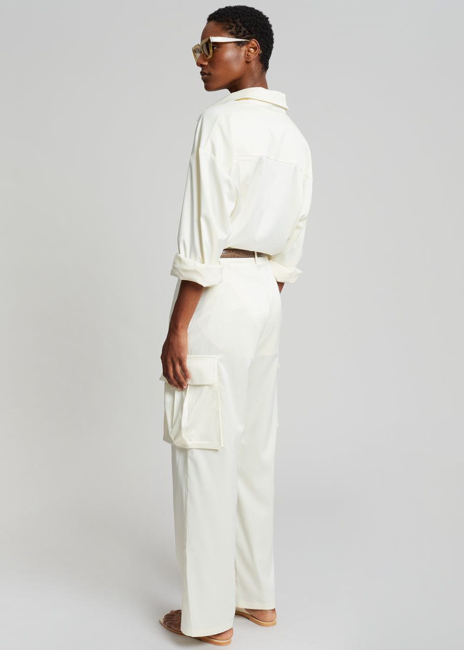Lauren Silky Shirt - Cream sold by Frankie Shop product image thumbnail 6