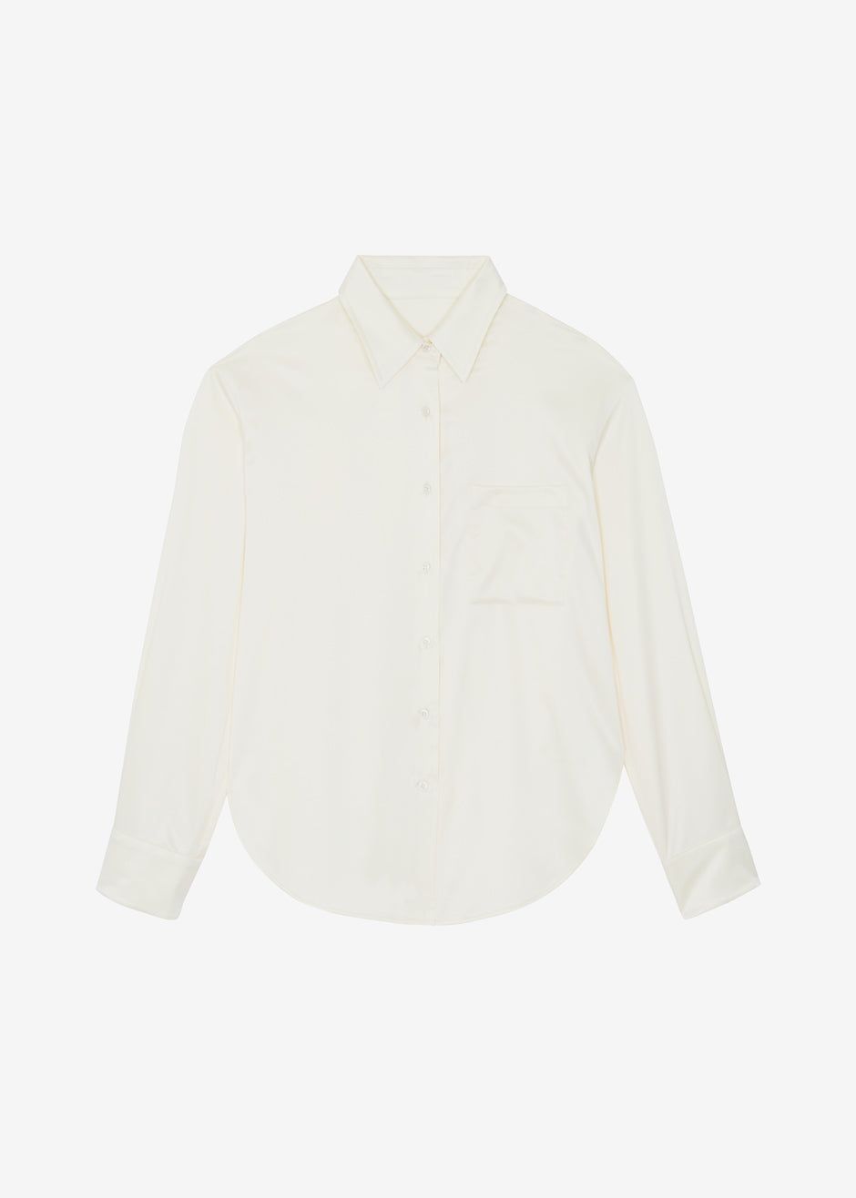 Lauren Silky Shirt - Cream sold by Frankie Shop product image thumbnail 7