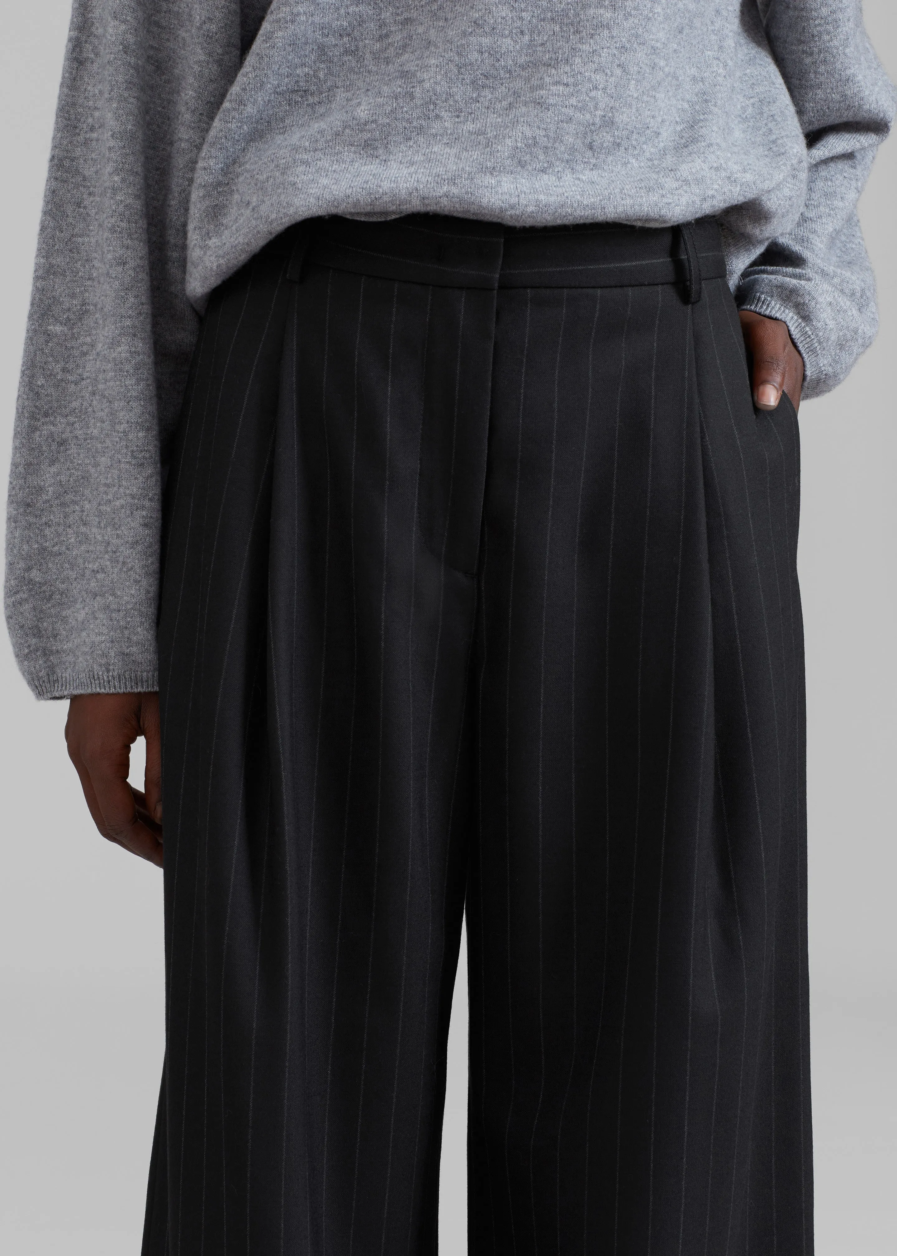 The Garment Chicago Pants - Black Pinstripe sold by Frankie Shop product image thumbnail 3