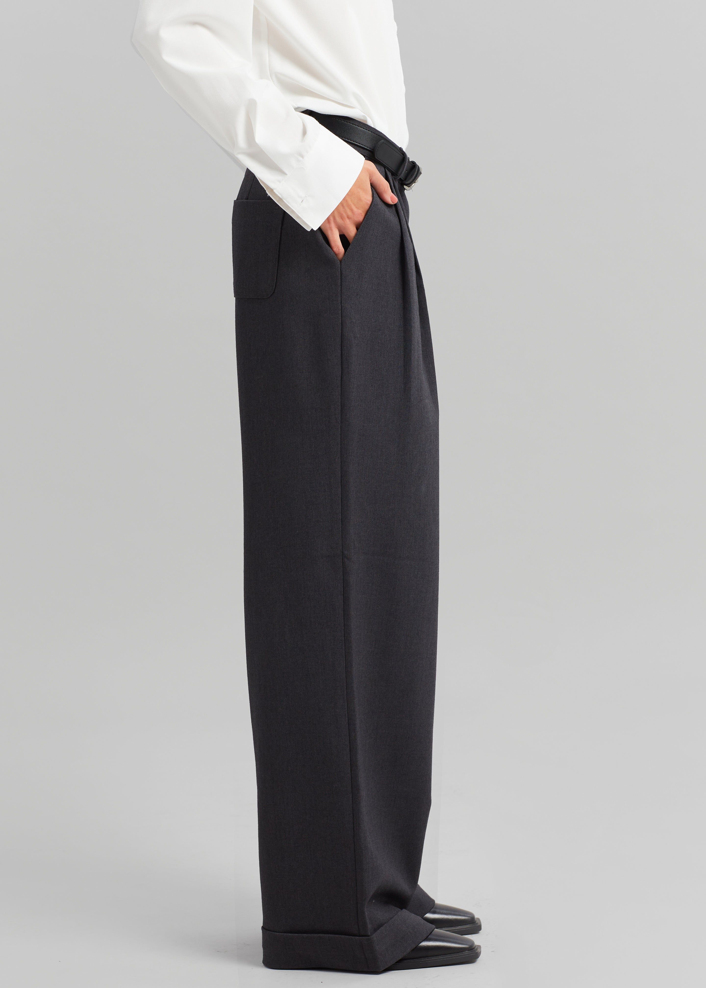 Autumn Pintuck Pants - Dark Grey sold by Frankie Shop product image thumbnail 3