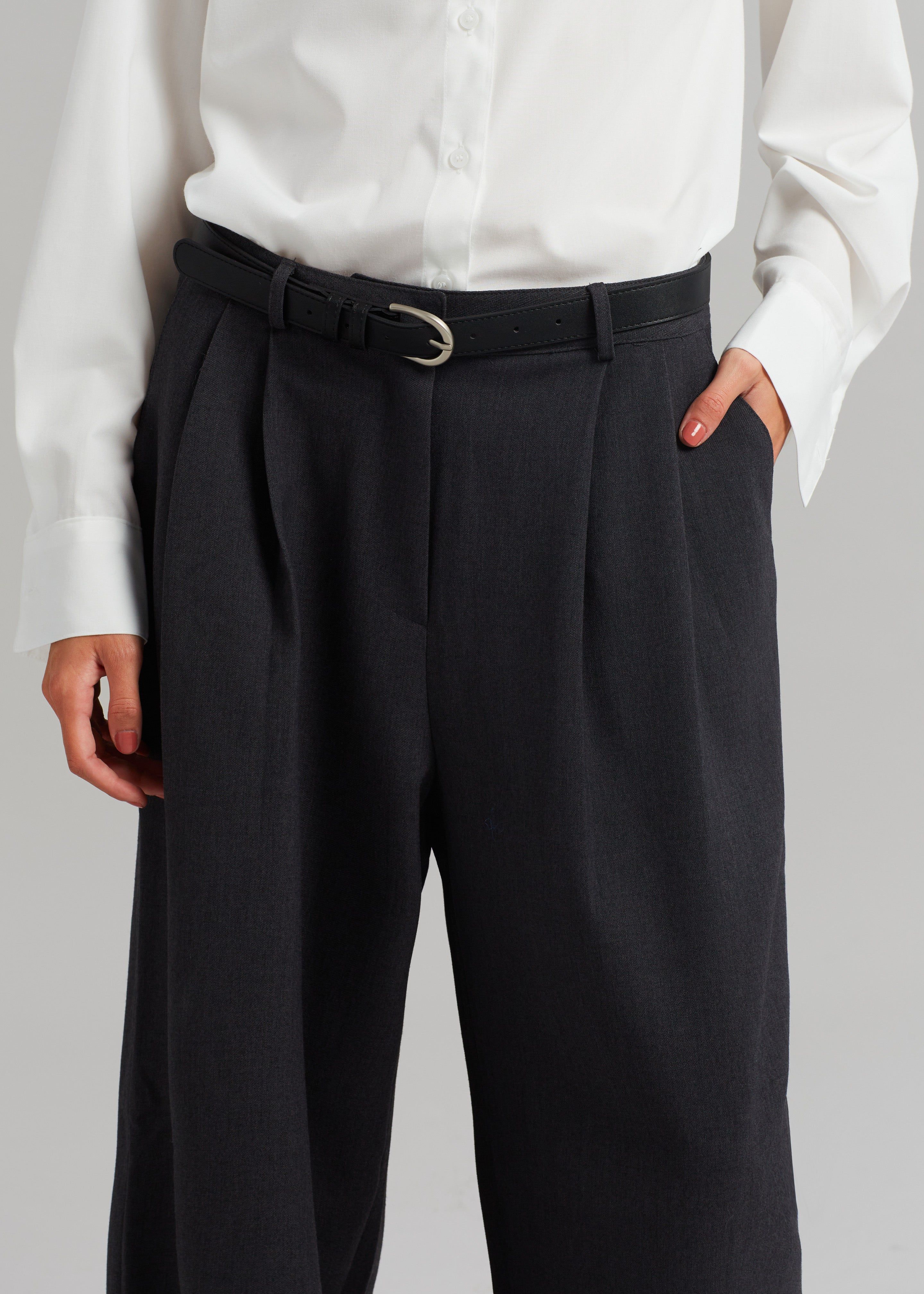 Autumn Pintuck Pants - Dark Grey sold by Frankie Shop product image thumbnail 2