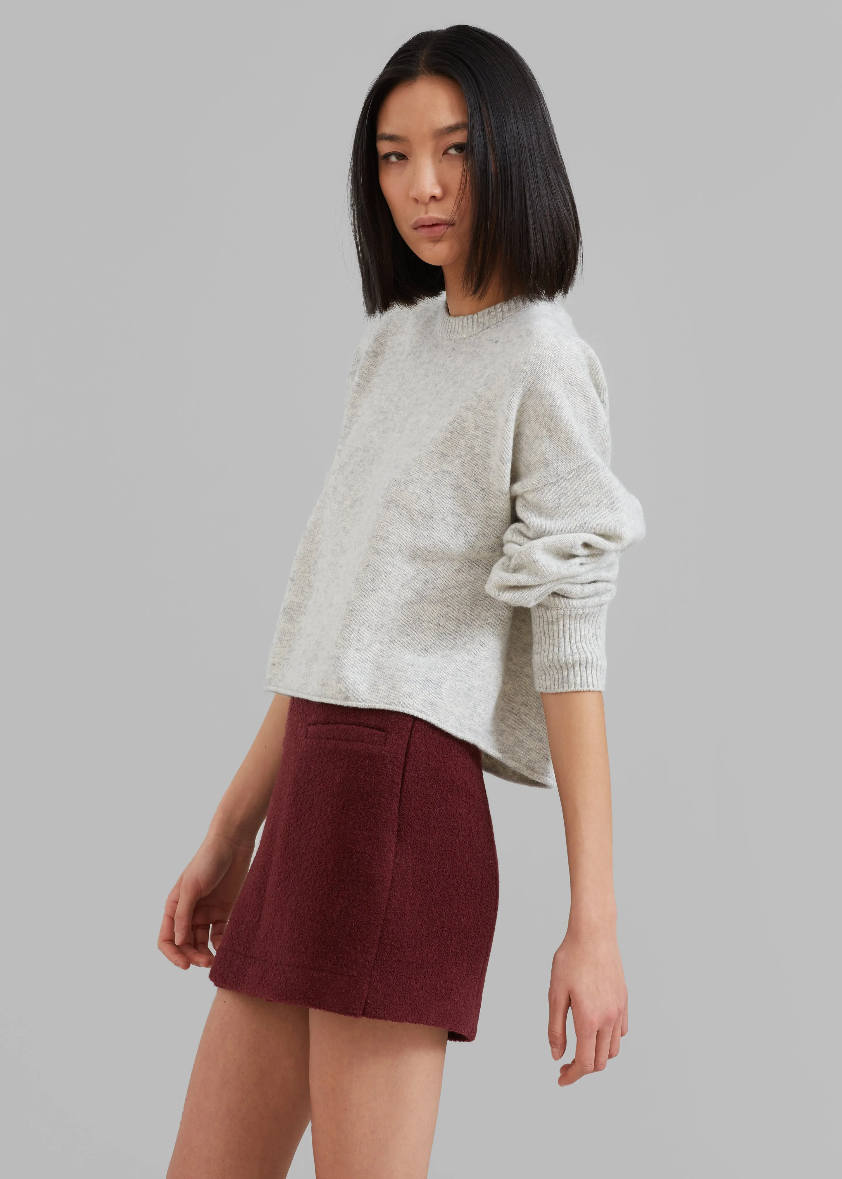 Beverly Wool-Blend Skort - Burgundy sold by Frankie Shop product image thumbnail 5