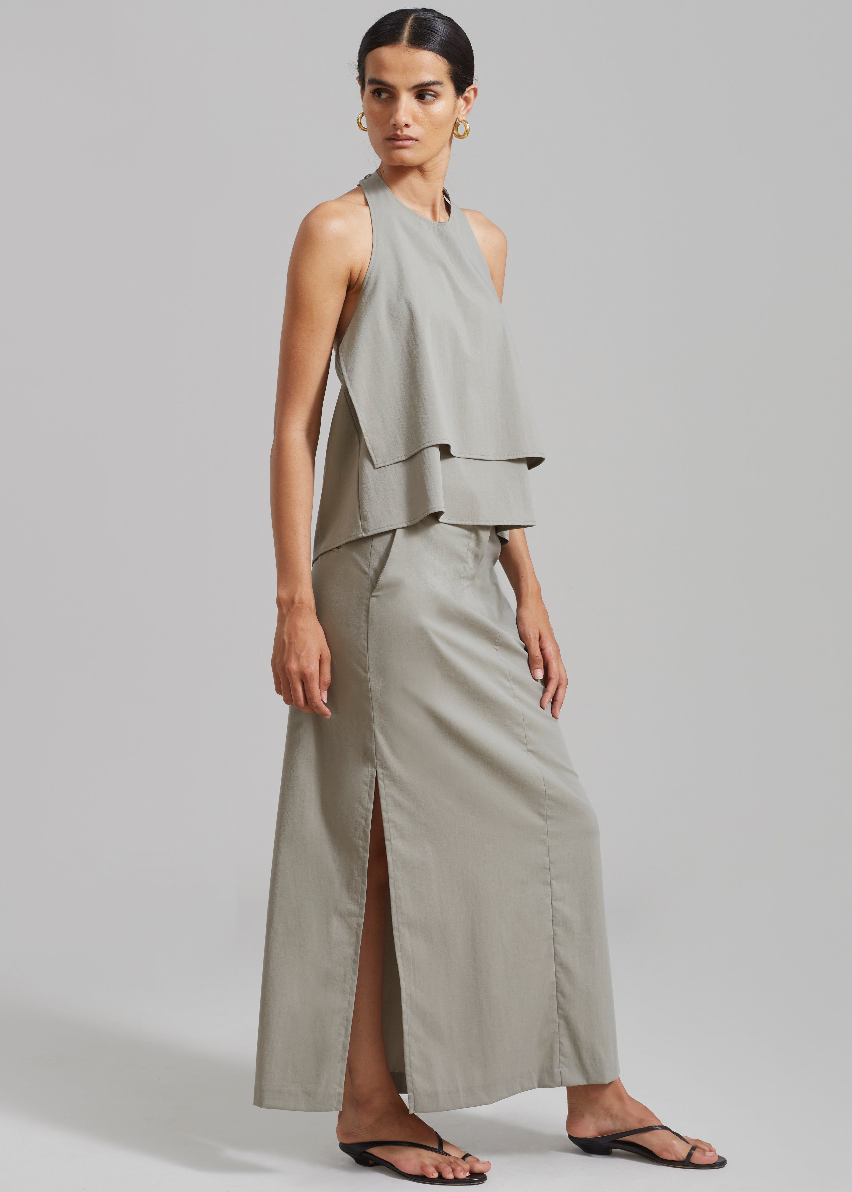 Irene Halter Neck Blouse - Slate Green sold by Frankie Shop product image thumbnail 3