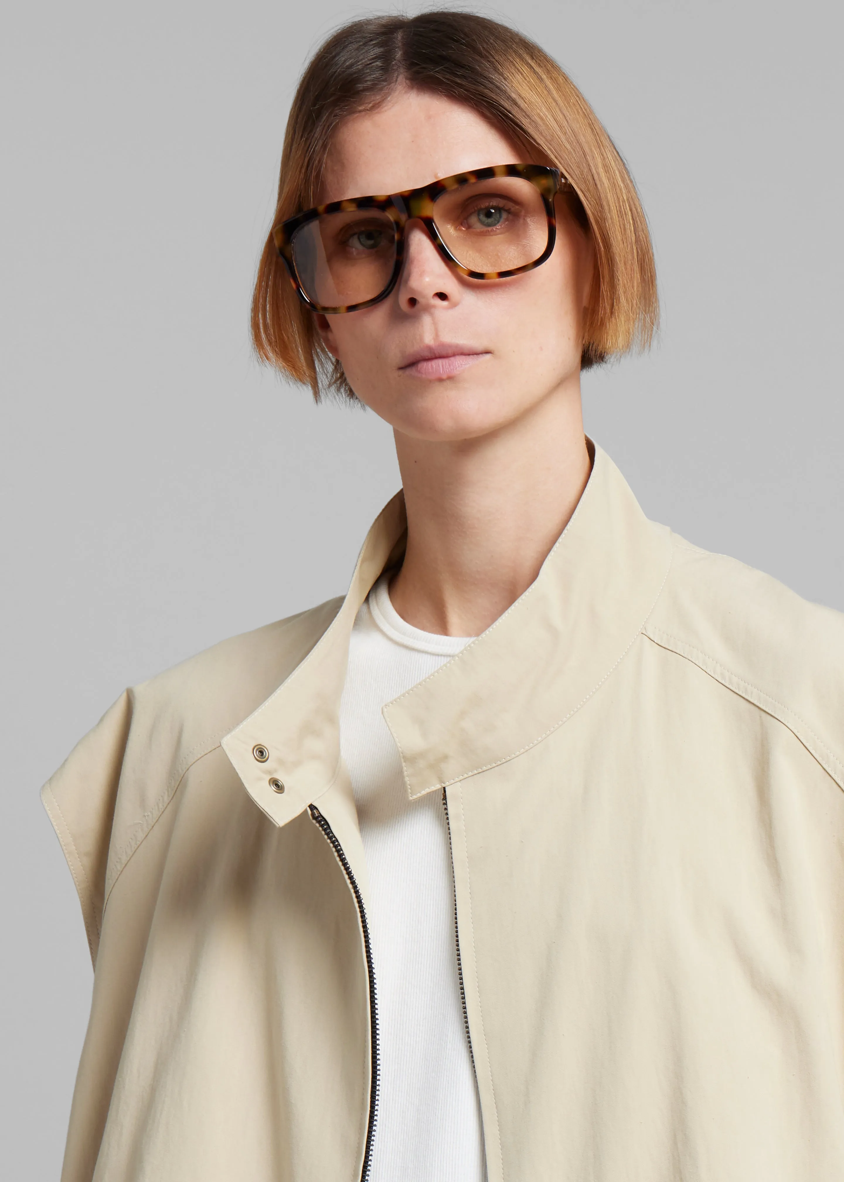 Lance Sleeveless Bomber Jacket - Beige sold by Frankie Shop product image thumbnail 3