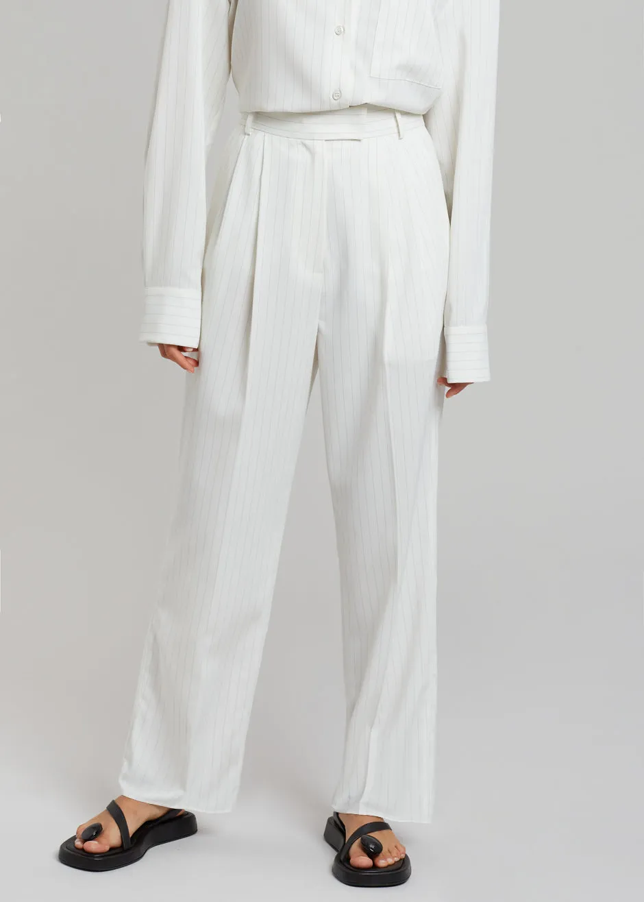 Bea Fluid Pinstripe Suit Pants - Off White sold by Frankie Shop product image thumbnail 2