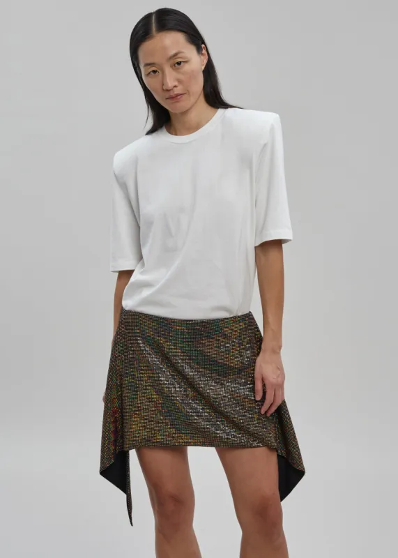 Puppets and Puppets Asymmetrical Mini Skirt - Black sold by Frankie Shop