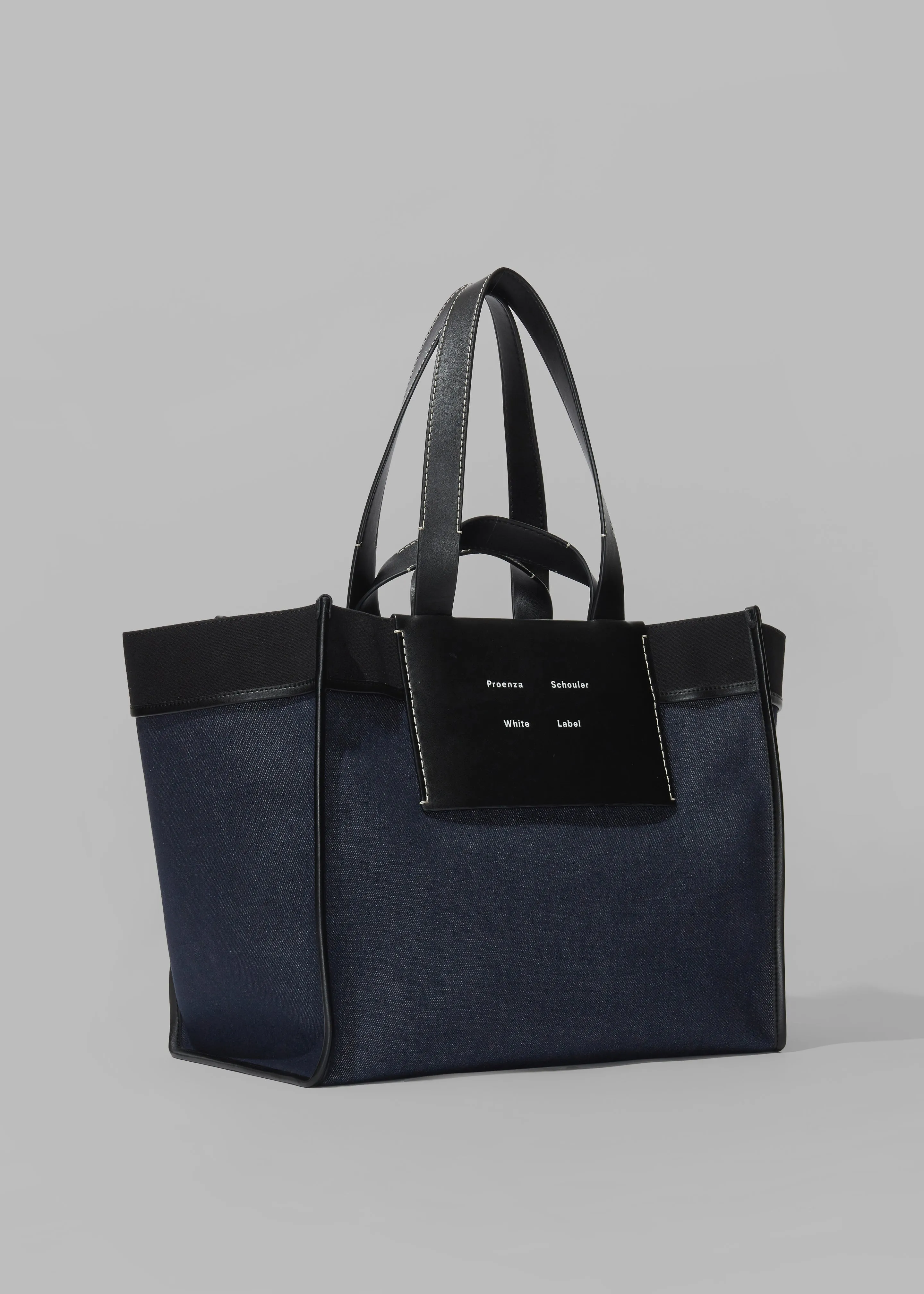 Proenza Schouler White Label XL Denim Morris Tote - Indigo sold by Frankie Shop product image thumbnail 3