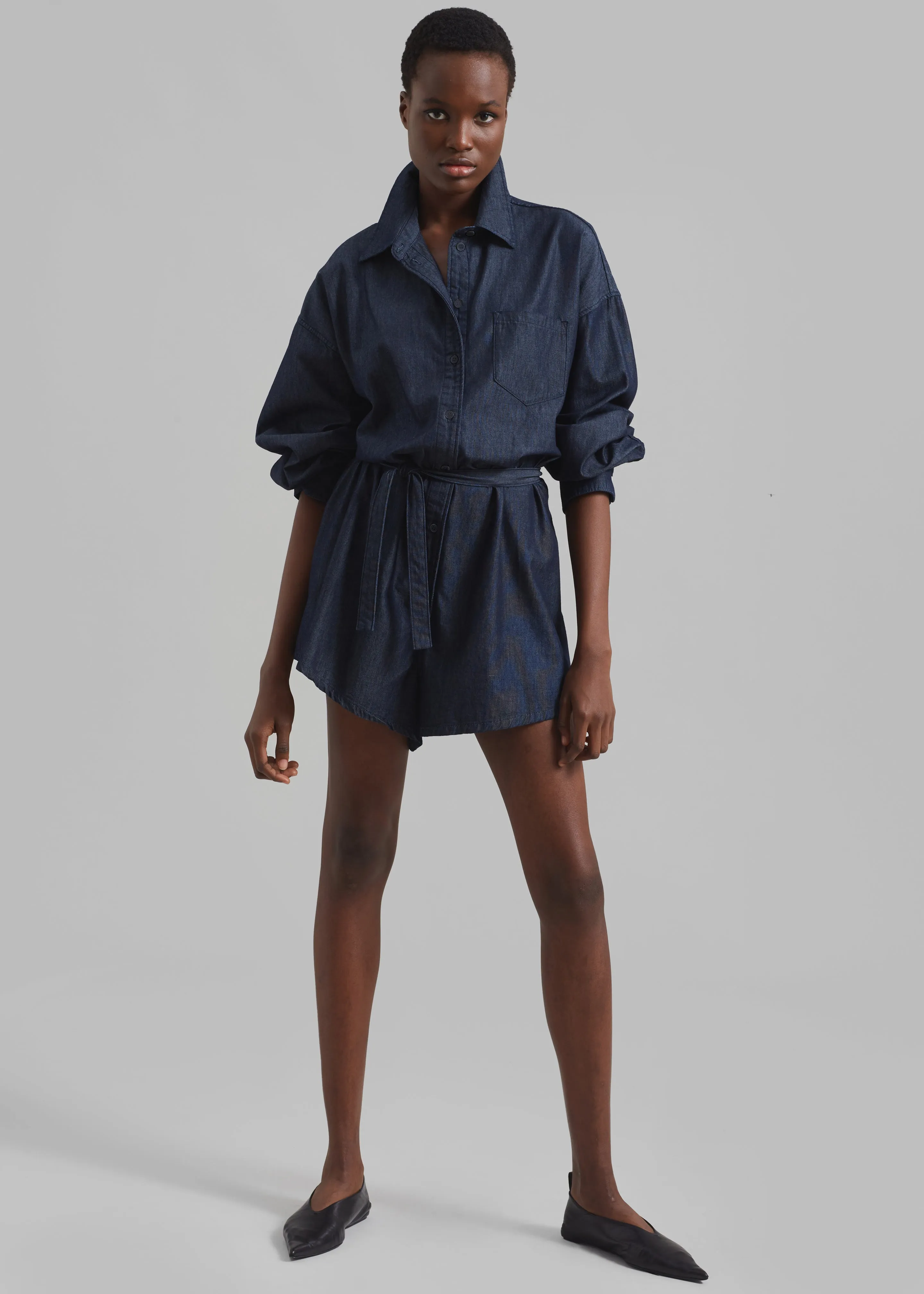 Wren Denim Romper - Raw Wash sold by Frankie Shop product image thumbnail 2