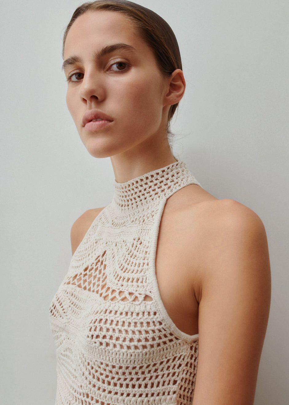 The Garment Egypt Crochet Tank Top - Toast sold by Frankie Shop