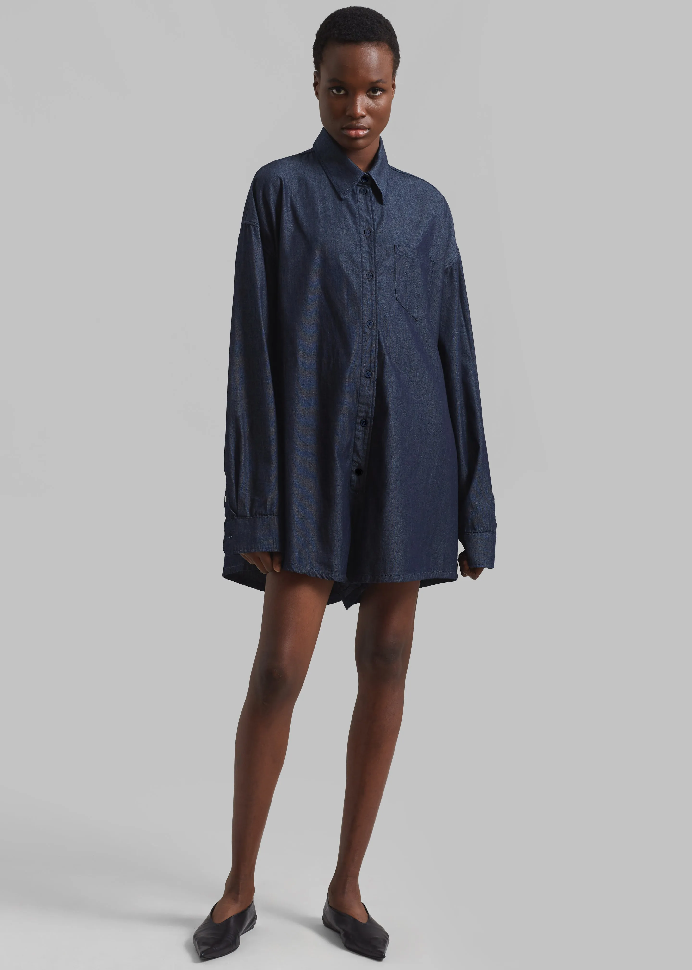 Wren Denim Romper - Raw Wash sold by Frankie Shop product image thumbnail 4