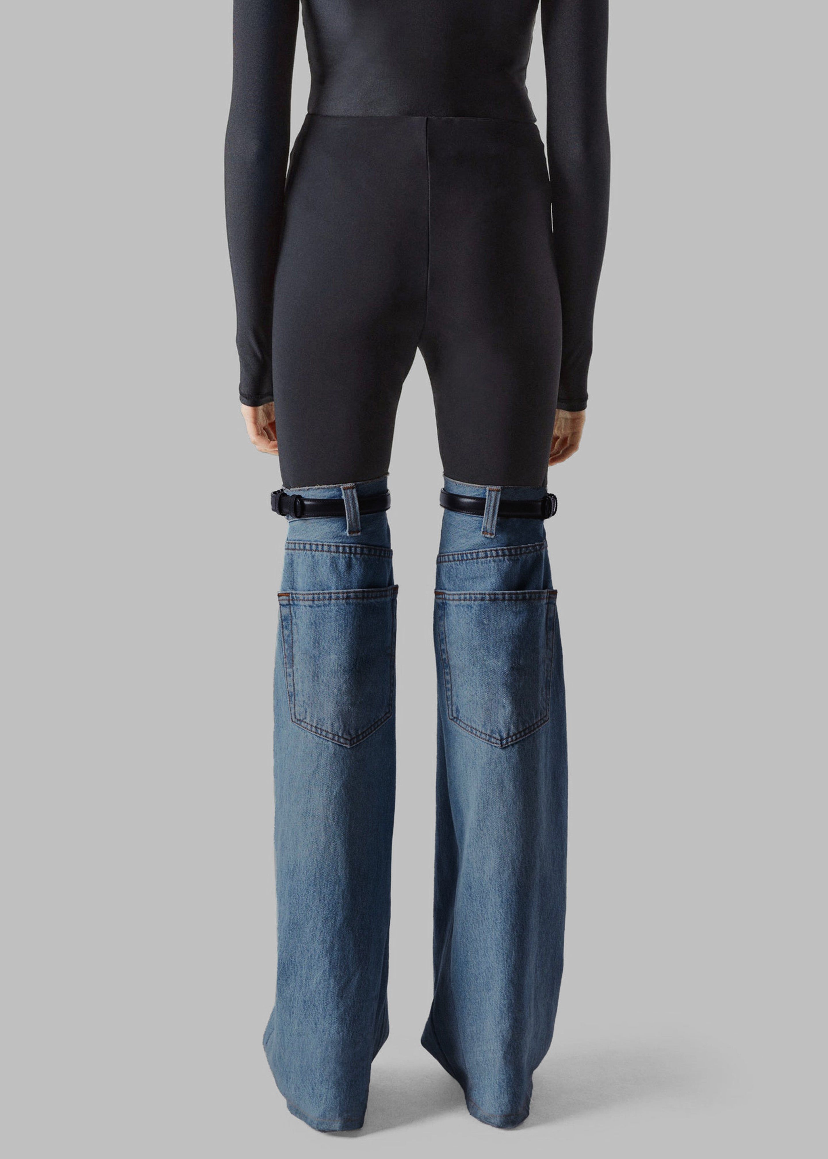 Coperni Hybrid Flare Denim Trousers - Black/Washed Blue sold by Frankie Shop product image thumbnail 10