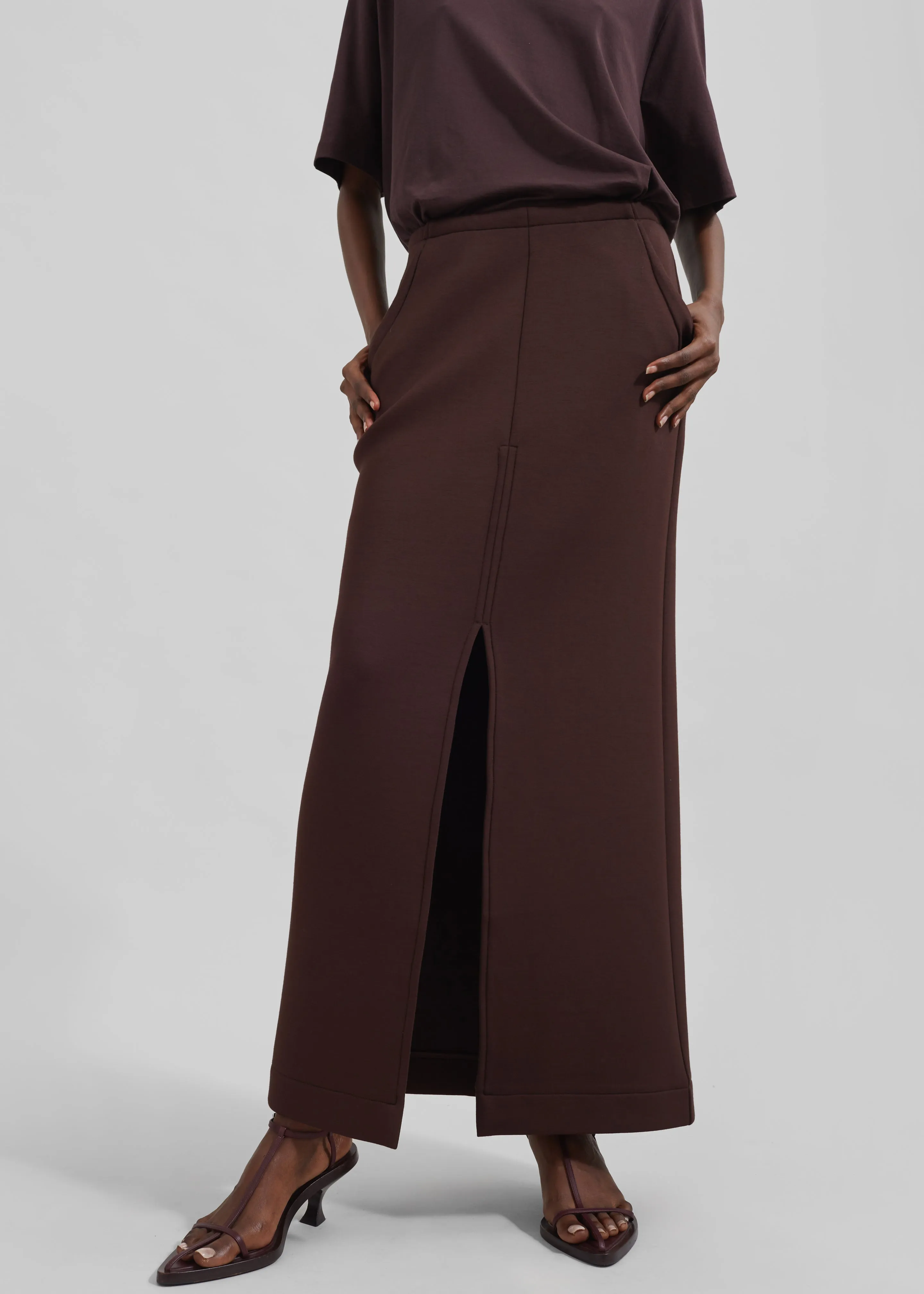 Remain Soft Pencil Skirt - Chocolate Plum sold by Frankie Shop product image thumbnail 5