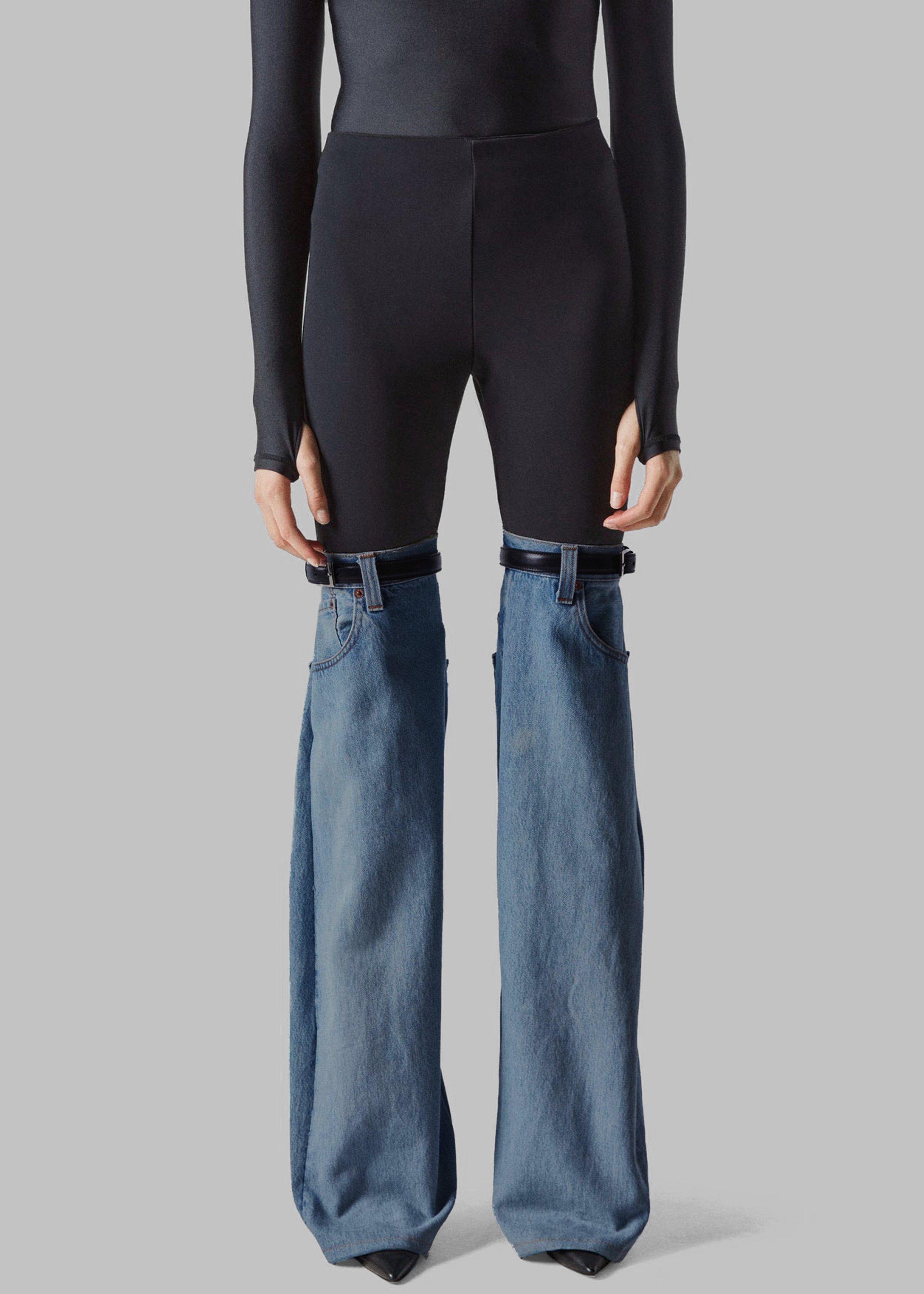 Coperni Hybrid Flare Denim Trousers - Black/Washed Blue sold by Frankie Shop product image thumbnail 9