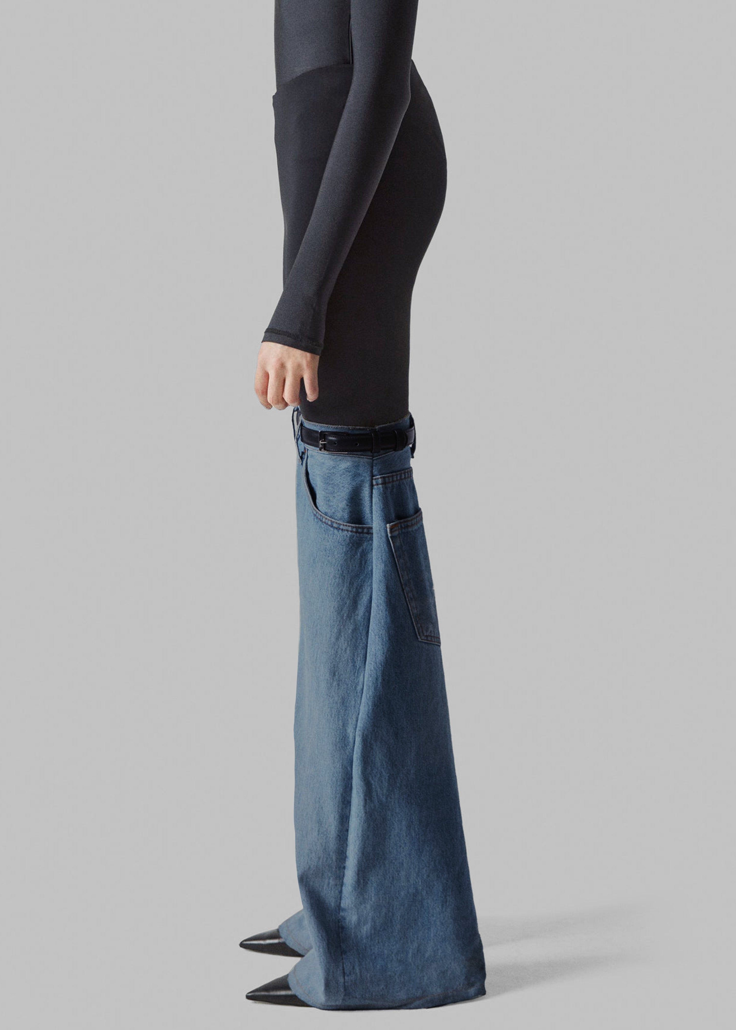 Coperni Hybrid Flare Denim Trousers - Black/Washed Blue sold by Frankie Shop product image thumbnail 7