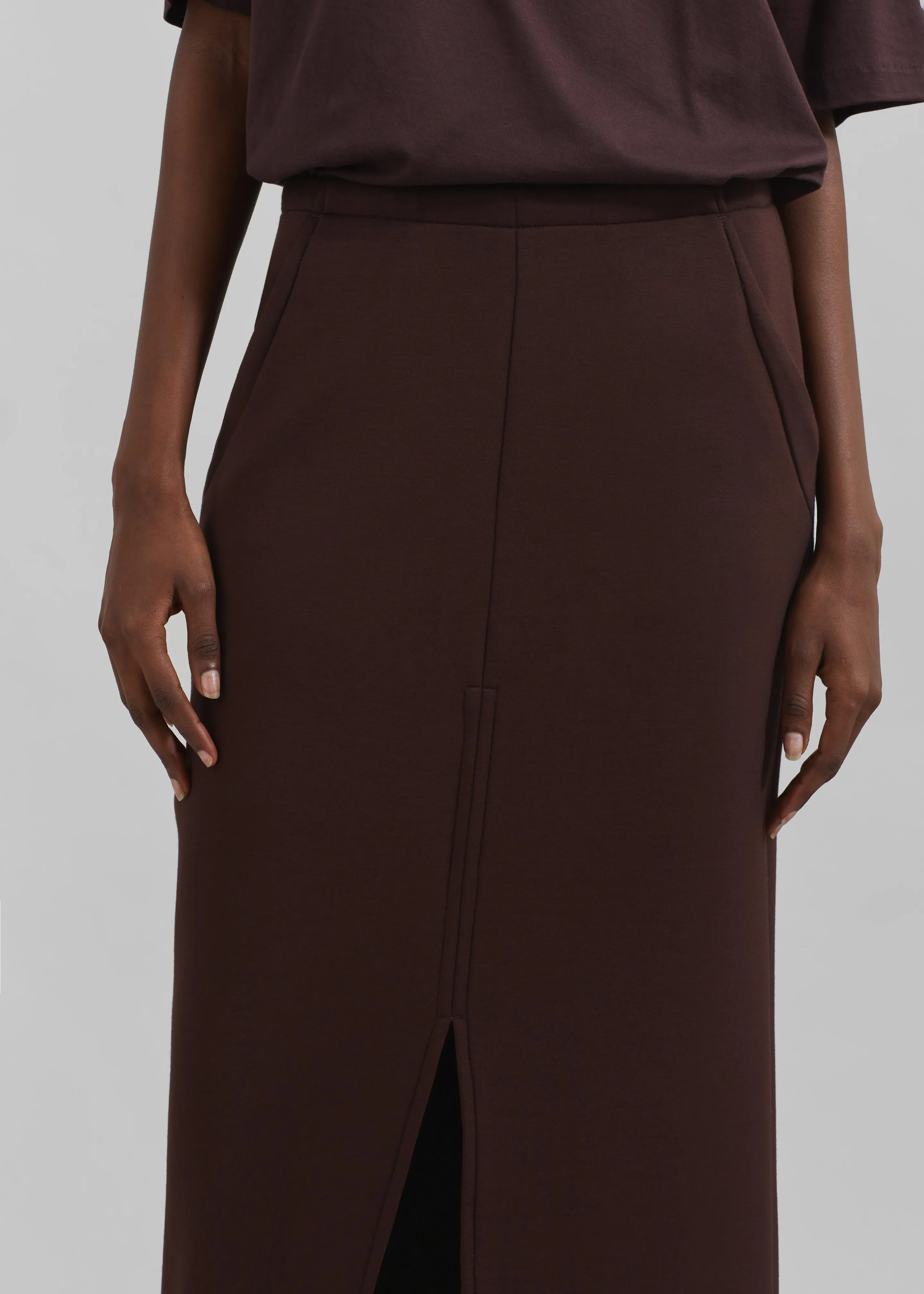 Remain Soft Pencil Skirt - Chocolate Plum sold by Frankie Shop product image thumbnail 4