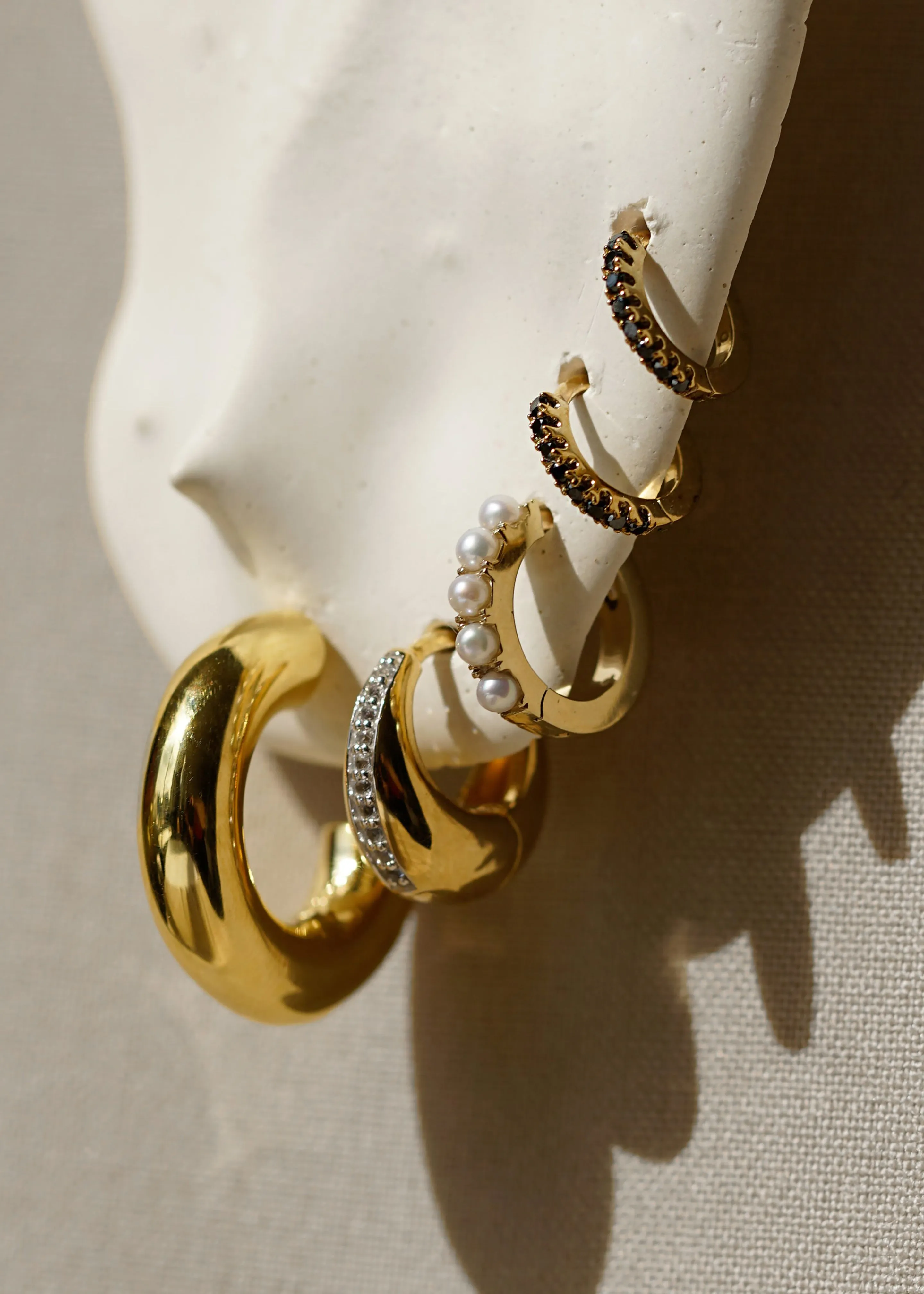 Otiumberg Black Diamond Huggie Hoop sold by Frankie Shop product image thumbnail 4