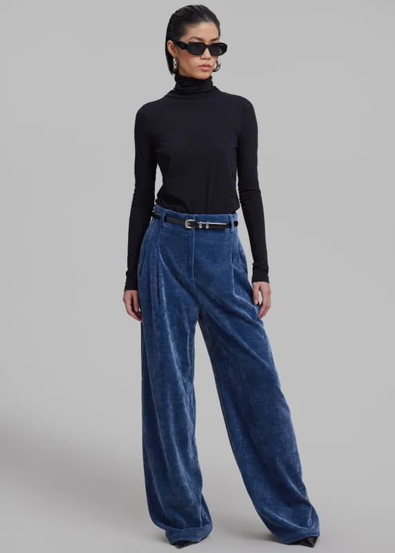 Proenza Schouler White Label Aria Pants - Steel Blue sold by Frankie Shop