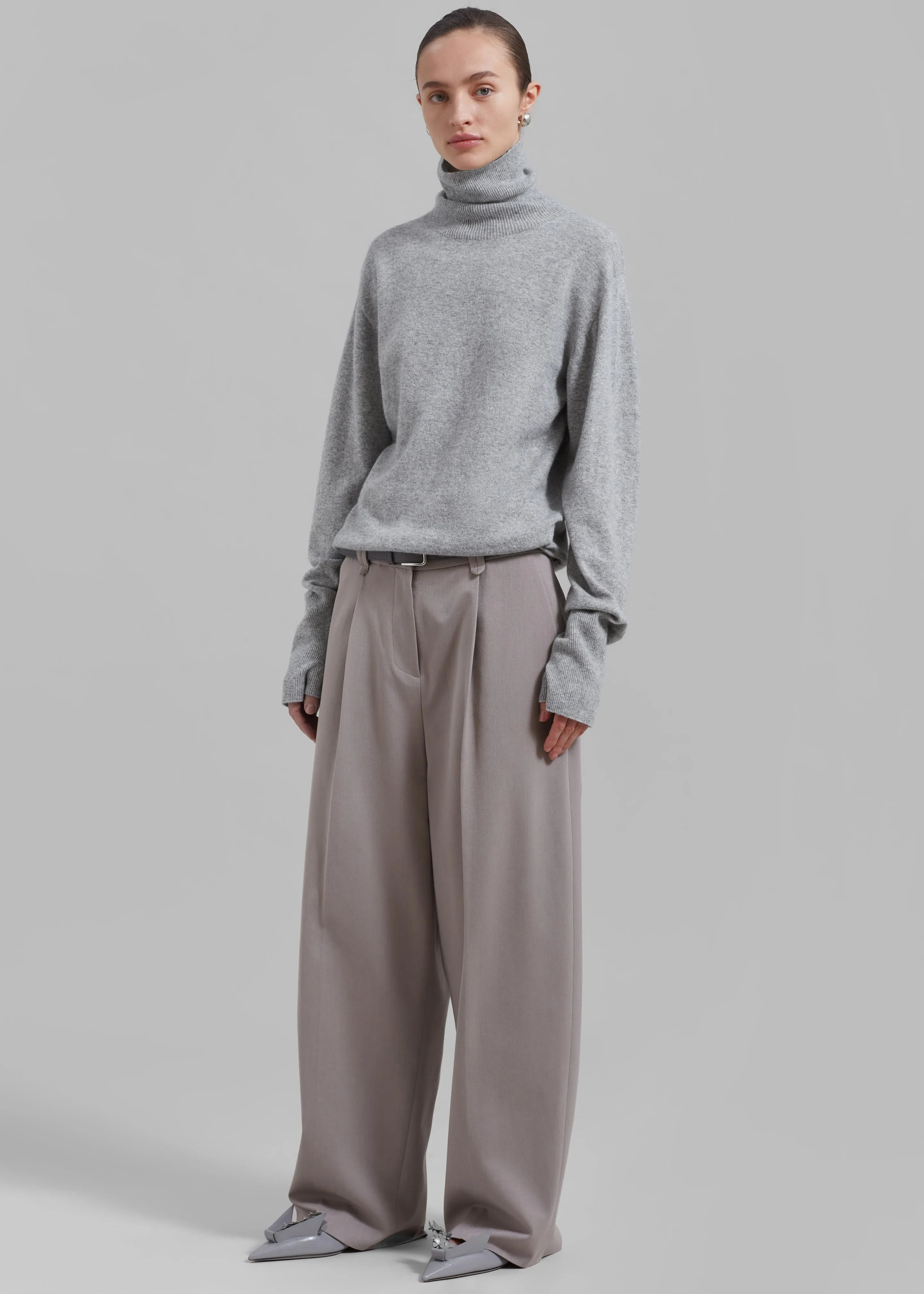 Delia Wool Turtleneck - Grey sold by Frankie Shop product image thumbnail 5