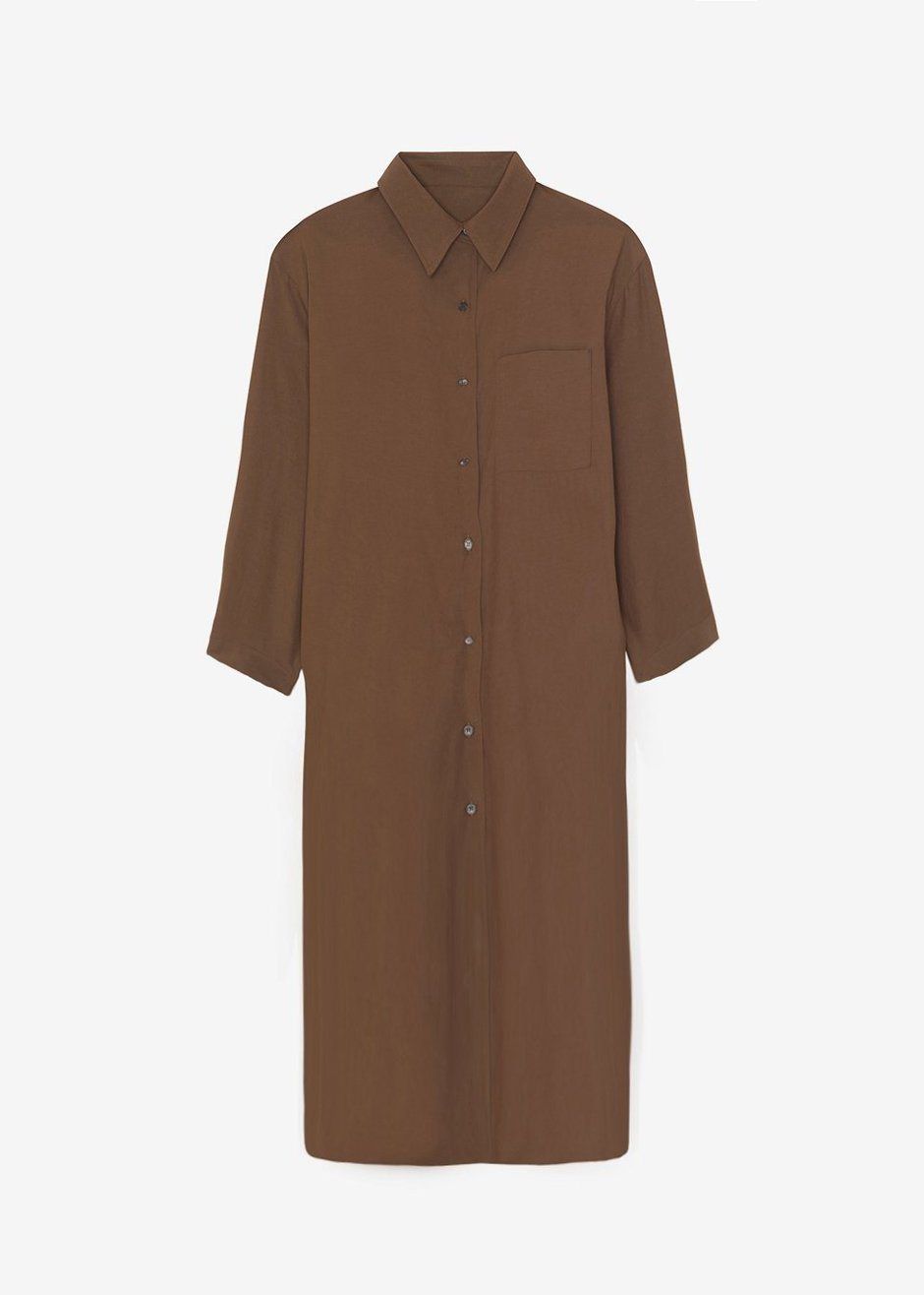 Cala Organic Cotton Shirt Dress - Chocolate sold by Frankie Shop product image thumbnail 8