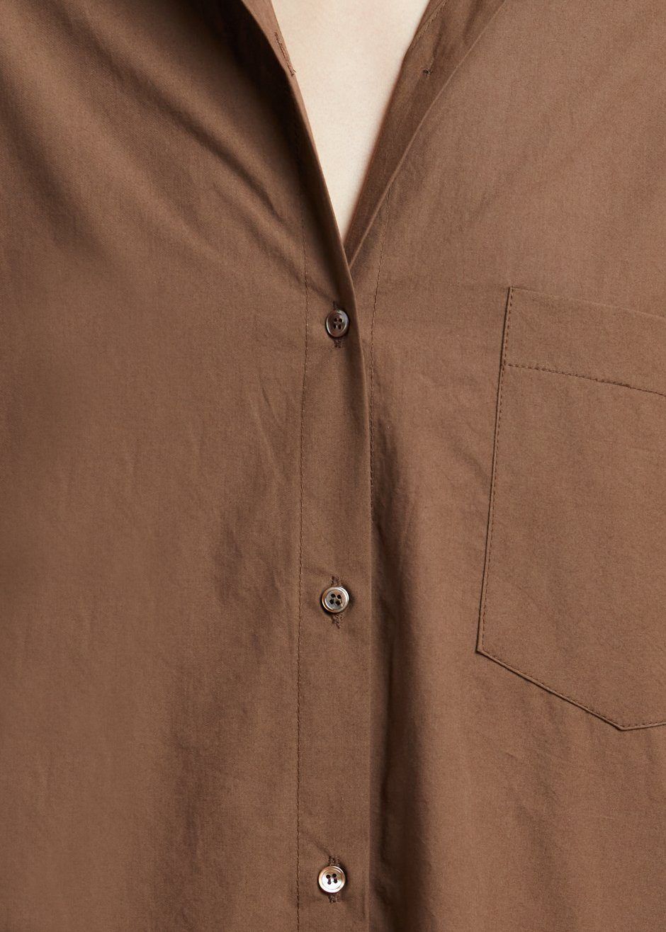 Cala Organic Cotton Shirt Dress - Chocolate sold by Frankie Shop product image thumbnail 5