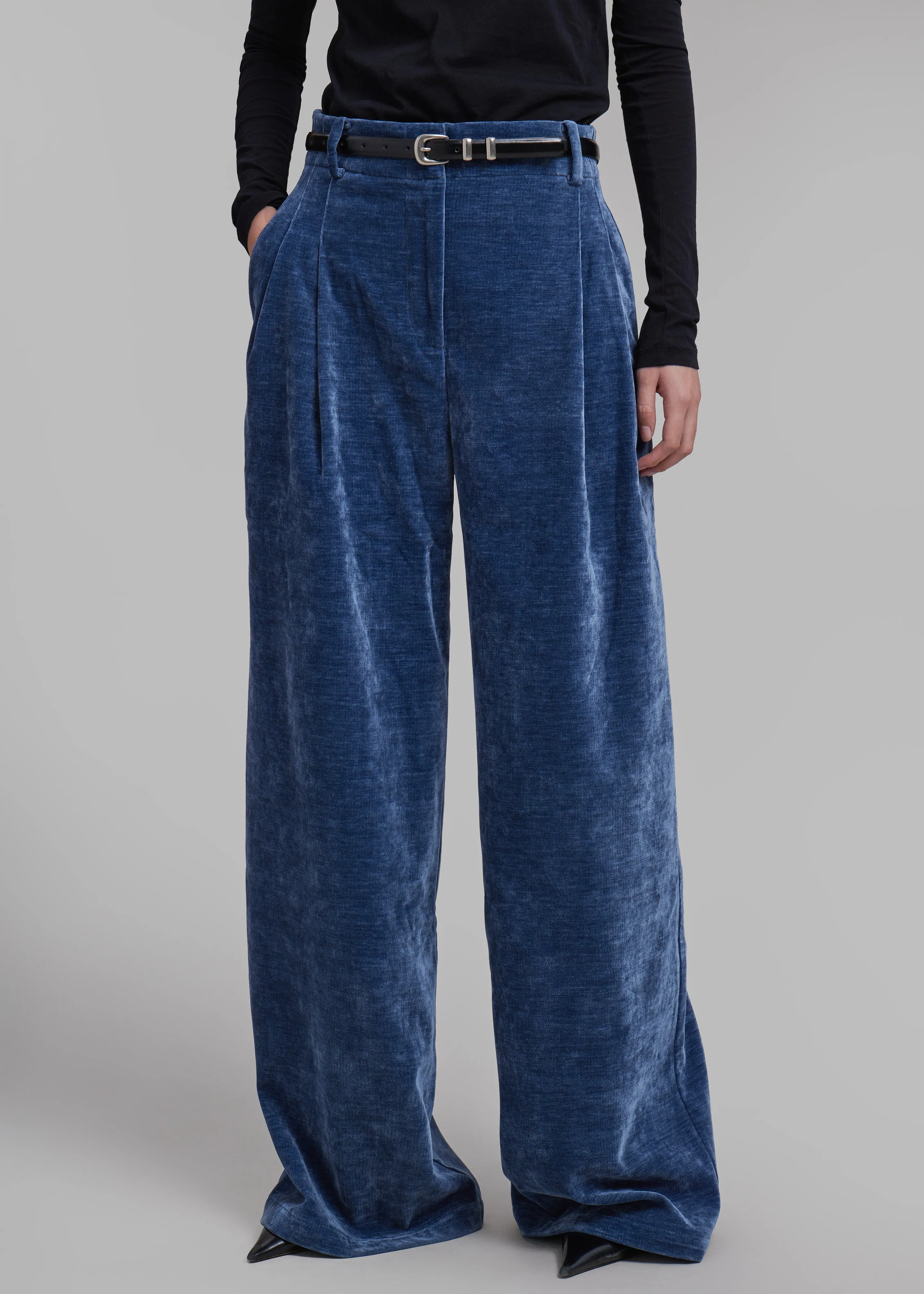 Proenza Schouler White Label Aria Pants - Steel Blue sold by Frankie Shop product image thumbnail 4