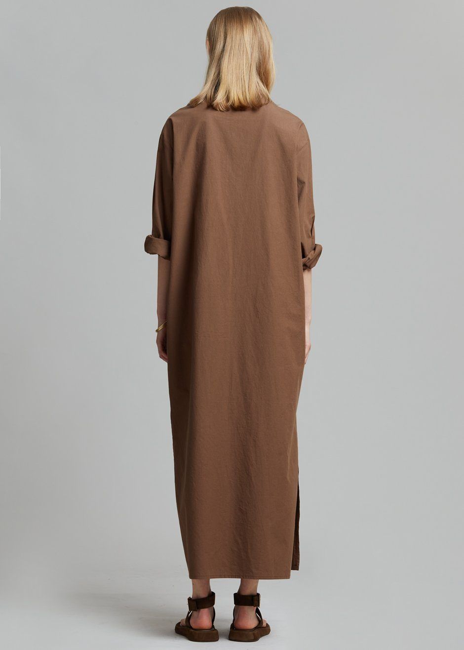 Cala Organic Cotton Shirt Dress - Chocolate sold by Frankie Shop product image thumbnail 7