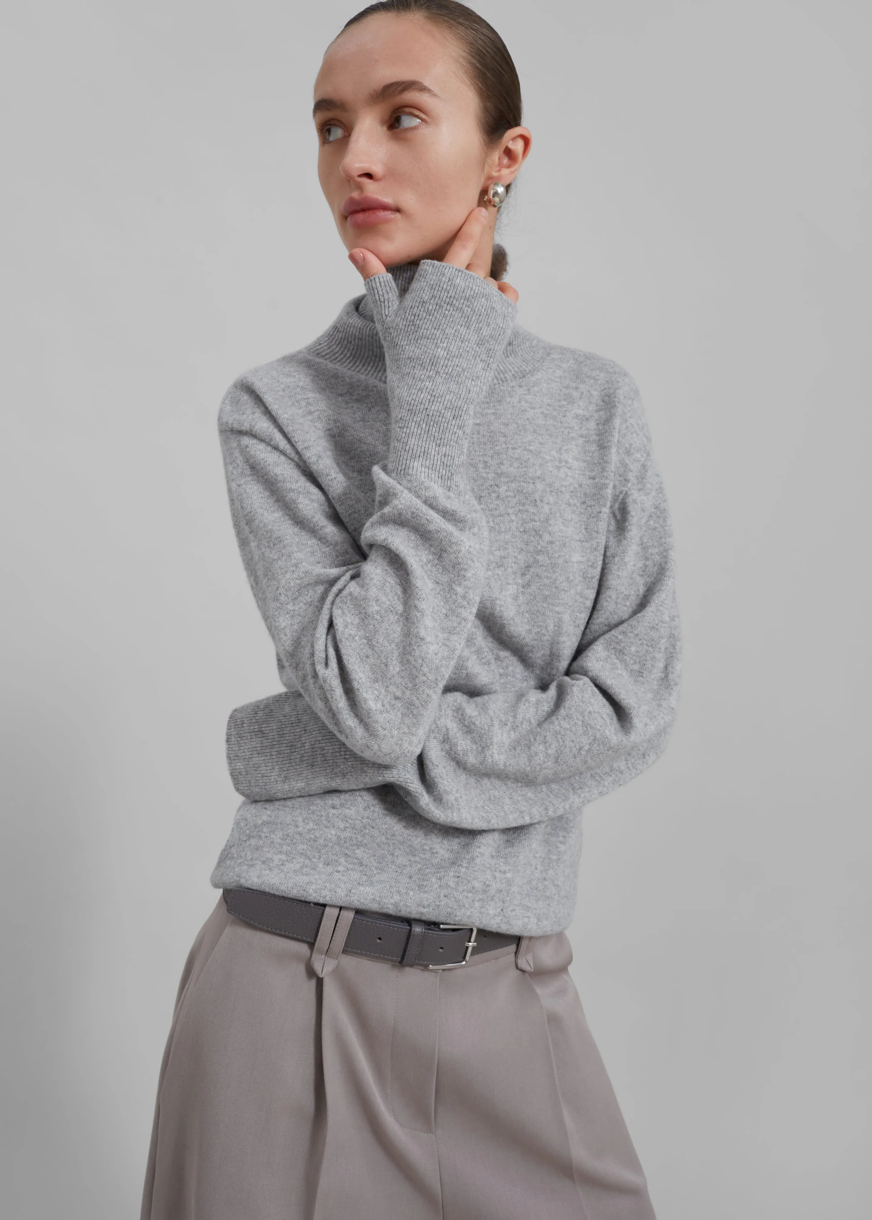 Delia Wool Turtleneck - Grey sold by Frankie Shop product image thumbnail 4