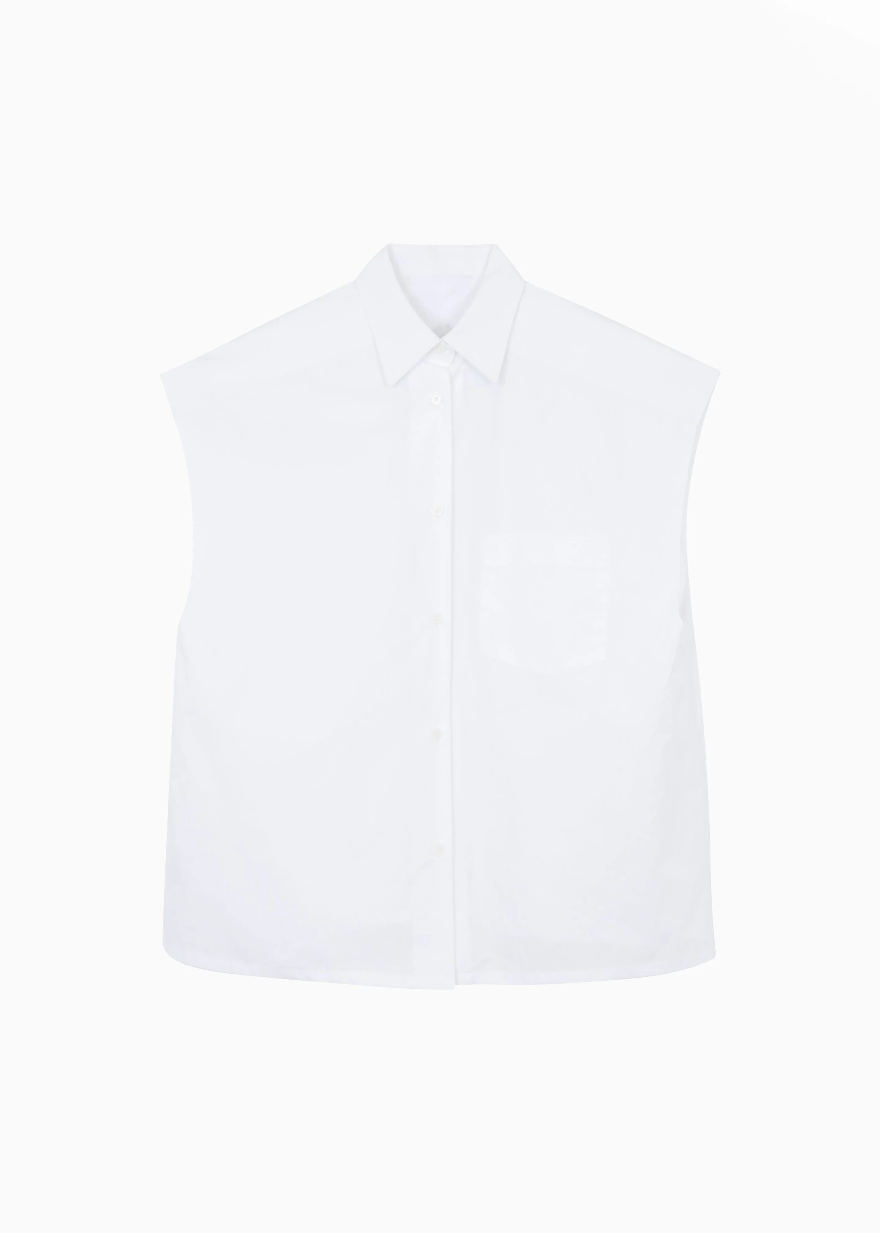Rae Sleeveless Button Down Shirt - White sold by Frankie Shop product image thumbnail 5