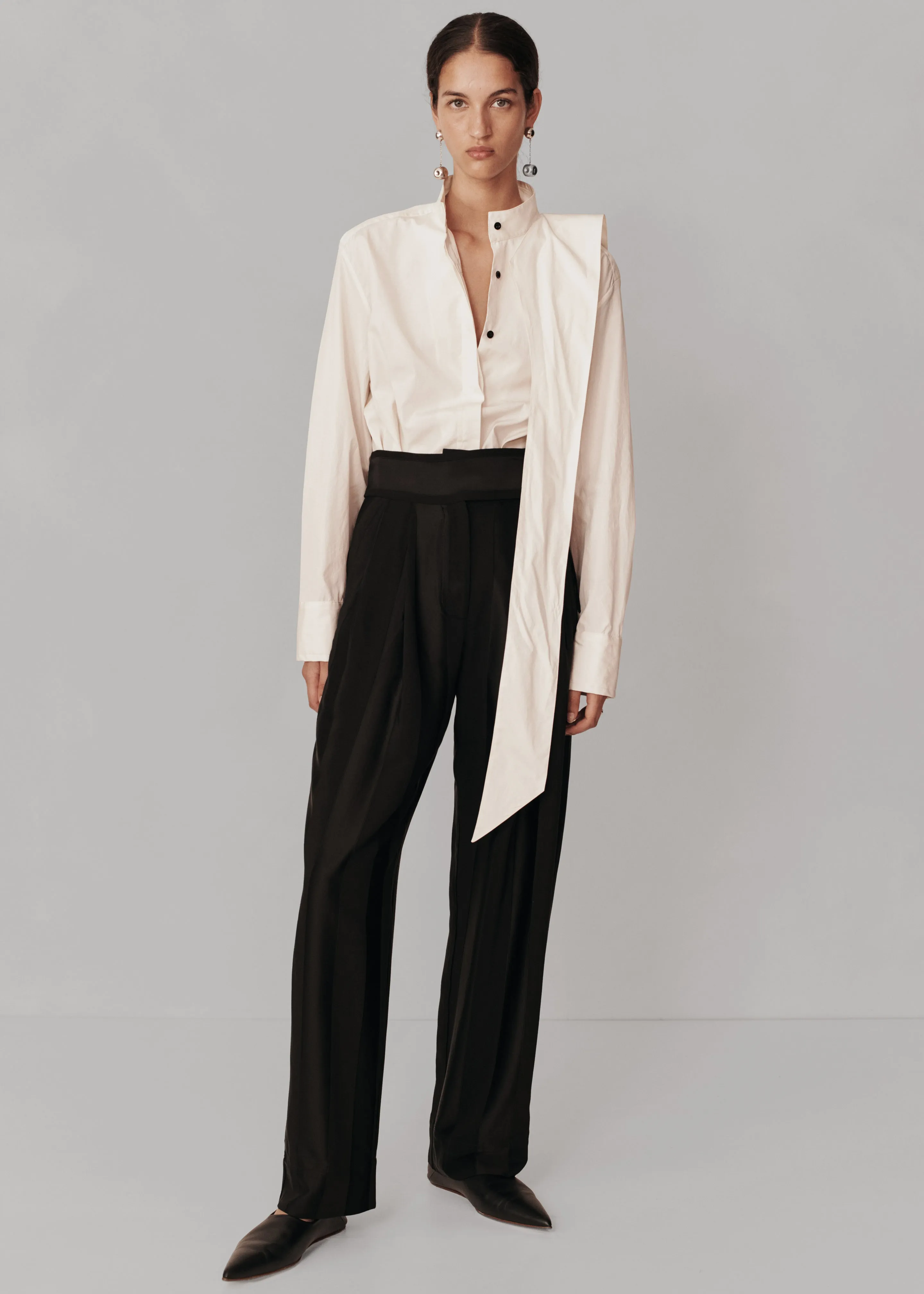 Esse Studios Evie Scarf Shirt - Crema sold by Frankie Shop product image thumbnail 3