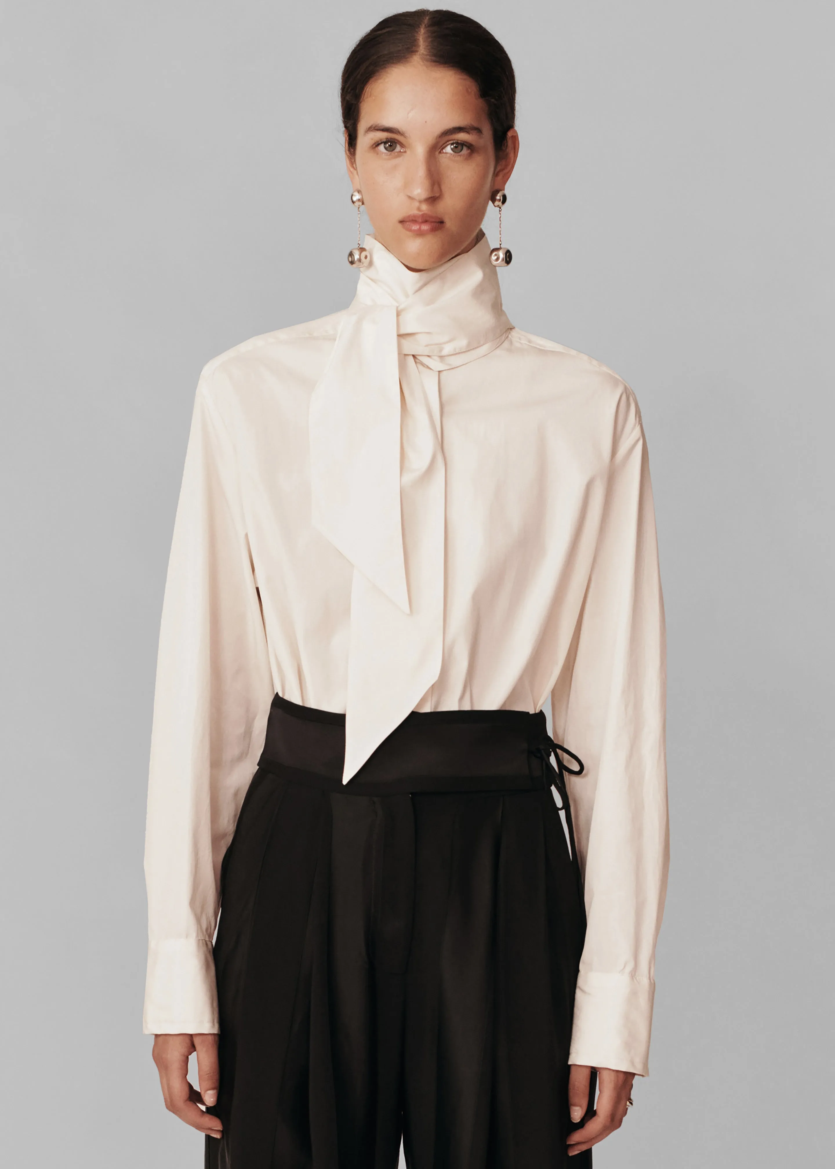 Esse Studios Evie Scarf Shirt - Crema sold by Frankie Shop product image thumbnail 2