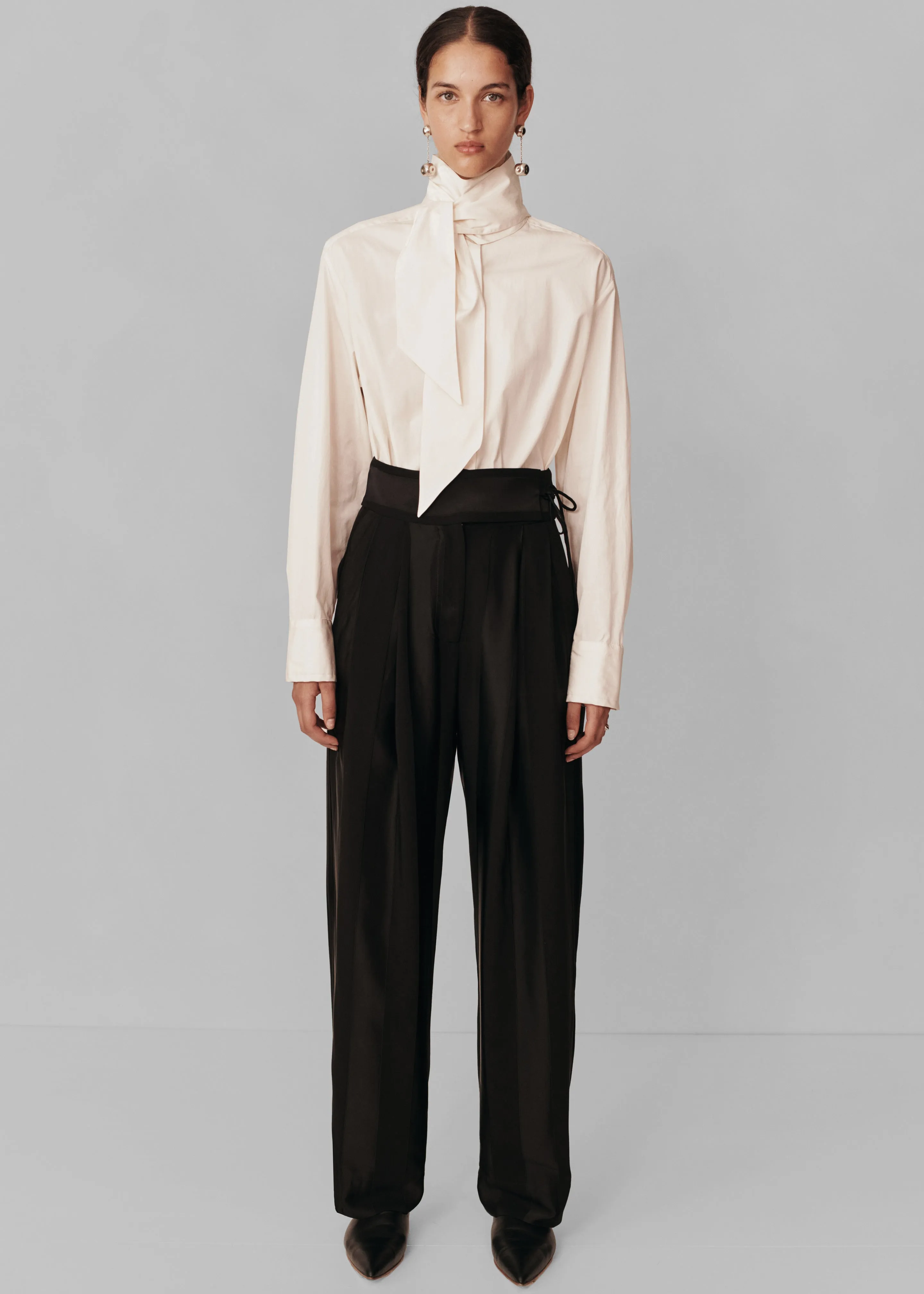 Esse Studios Evie Scarf Shirt - Crema sold by Frankie Shop product image thumbnail 4