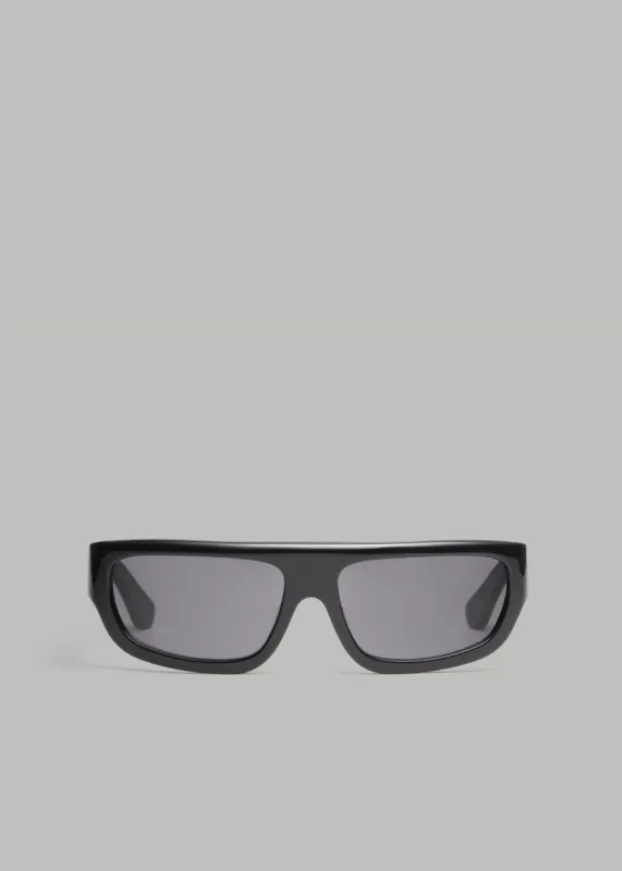 Port Tanger Bodi Sunglasses  - Black Acetate/Black Lens sold by Frankie Shop