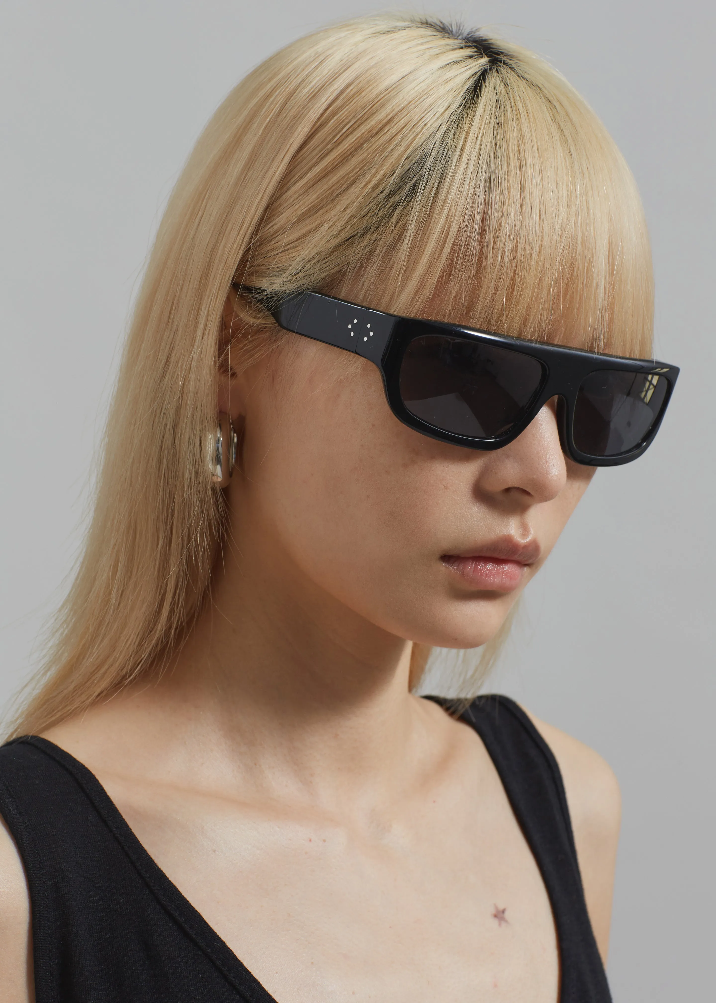 Port Tanger Bodi Sunglasses - Black Acetate/Black Lens | Parallel