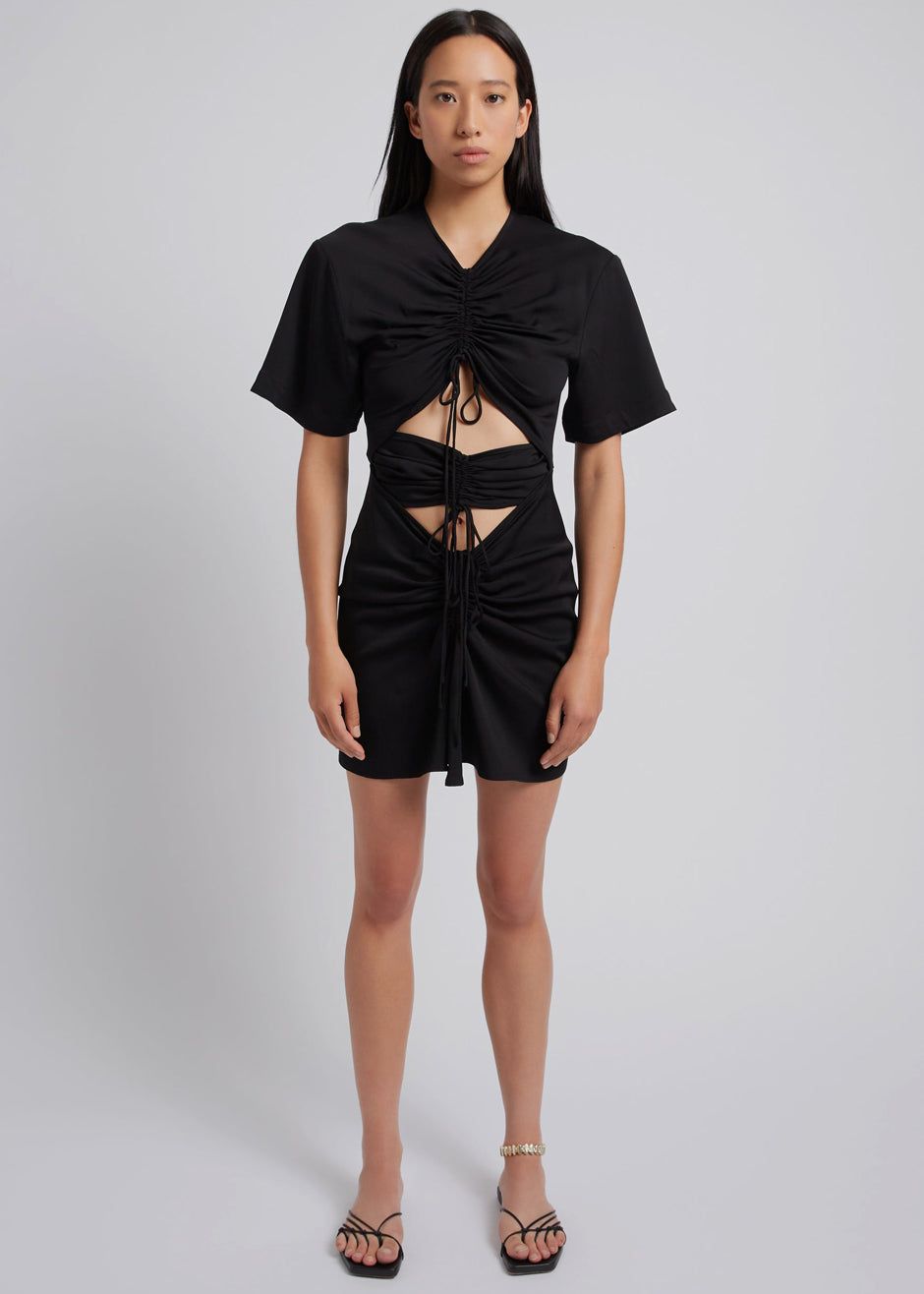 Christopher Esber Ruched Multi Tie Mini Dress - Black sold by Frankie Shop product image thumbnail 3